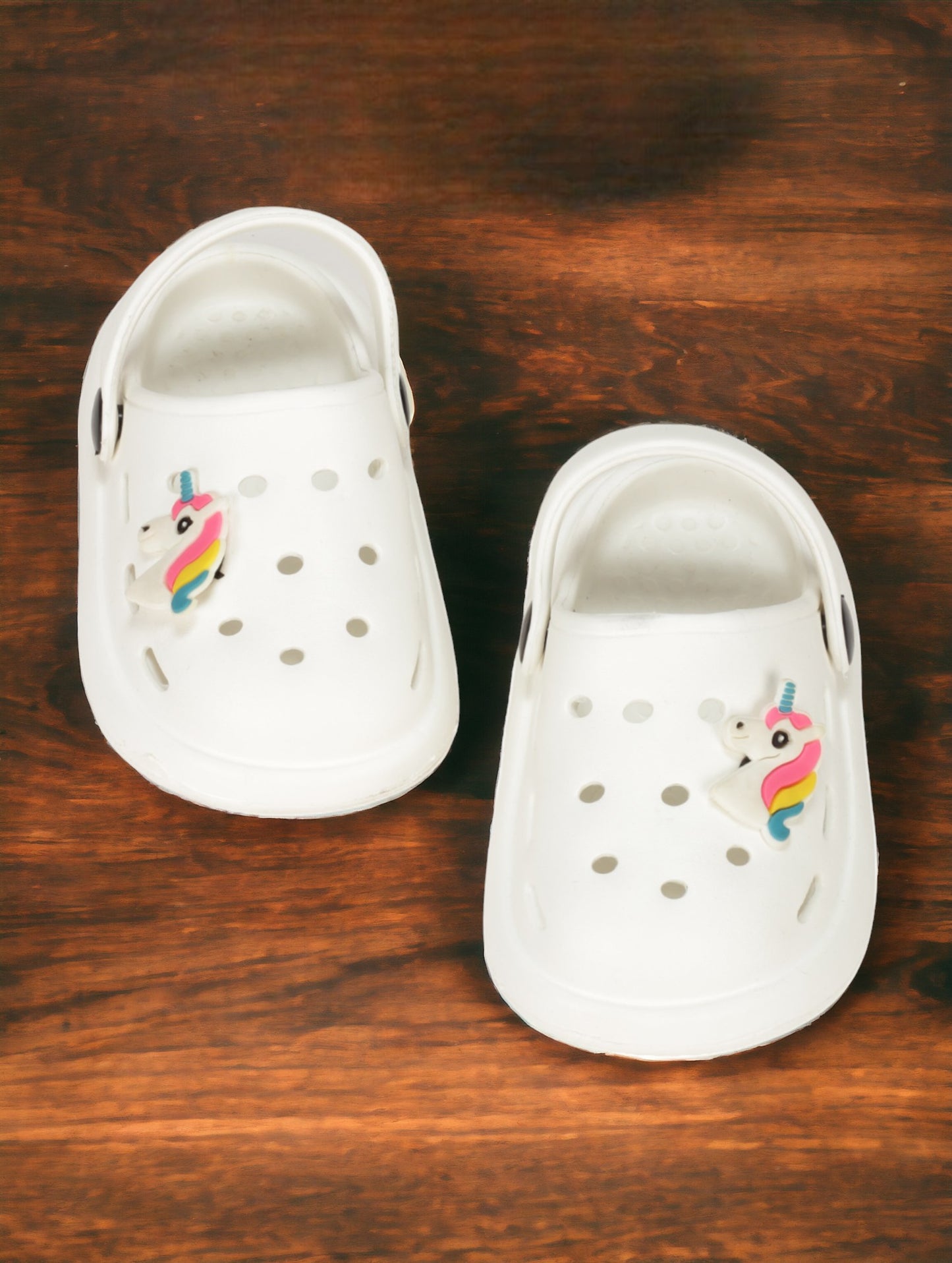 Unicorn Applique Anti-Slip Clogs - White