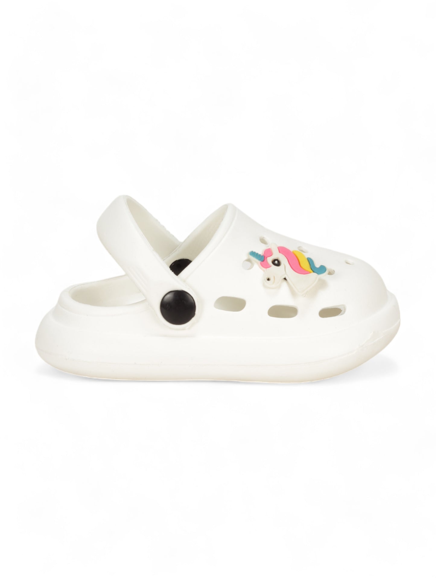 Unicorn Applique Anti-Slip Clogs - White