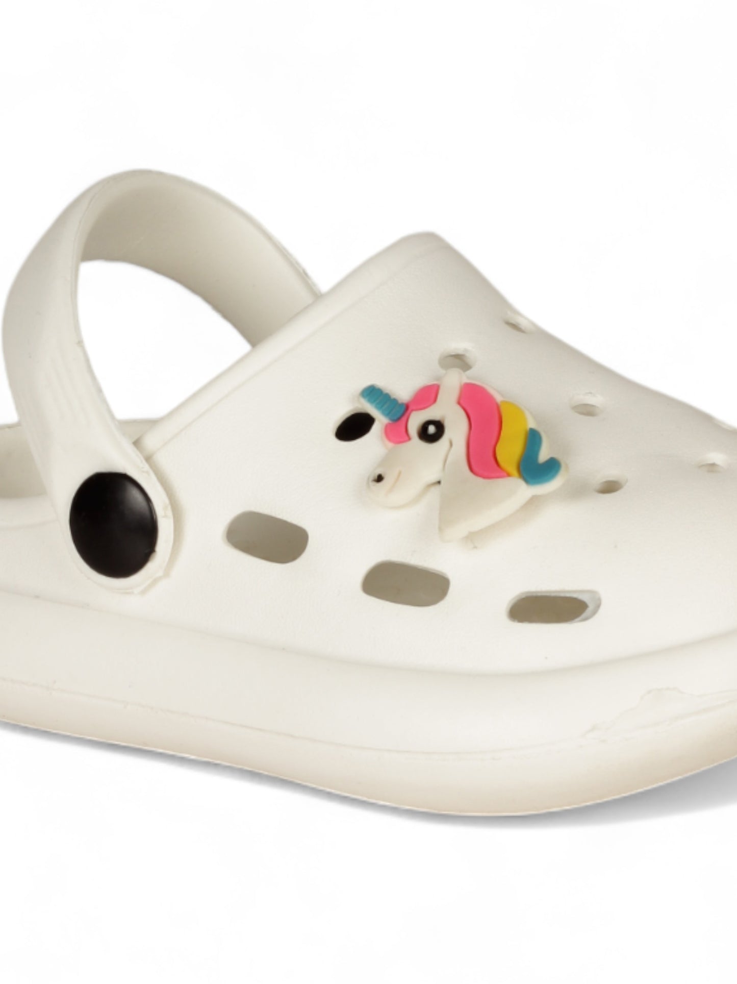 Unicorn Applique Anti-Slip Clogs - White