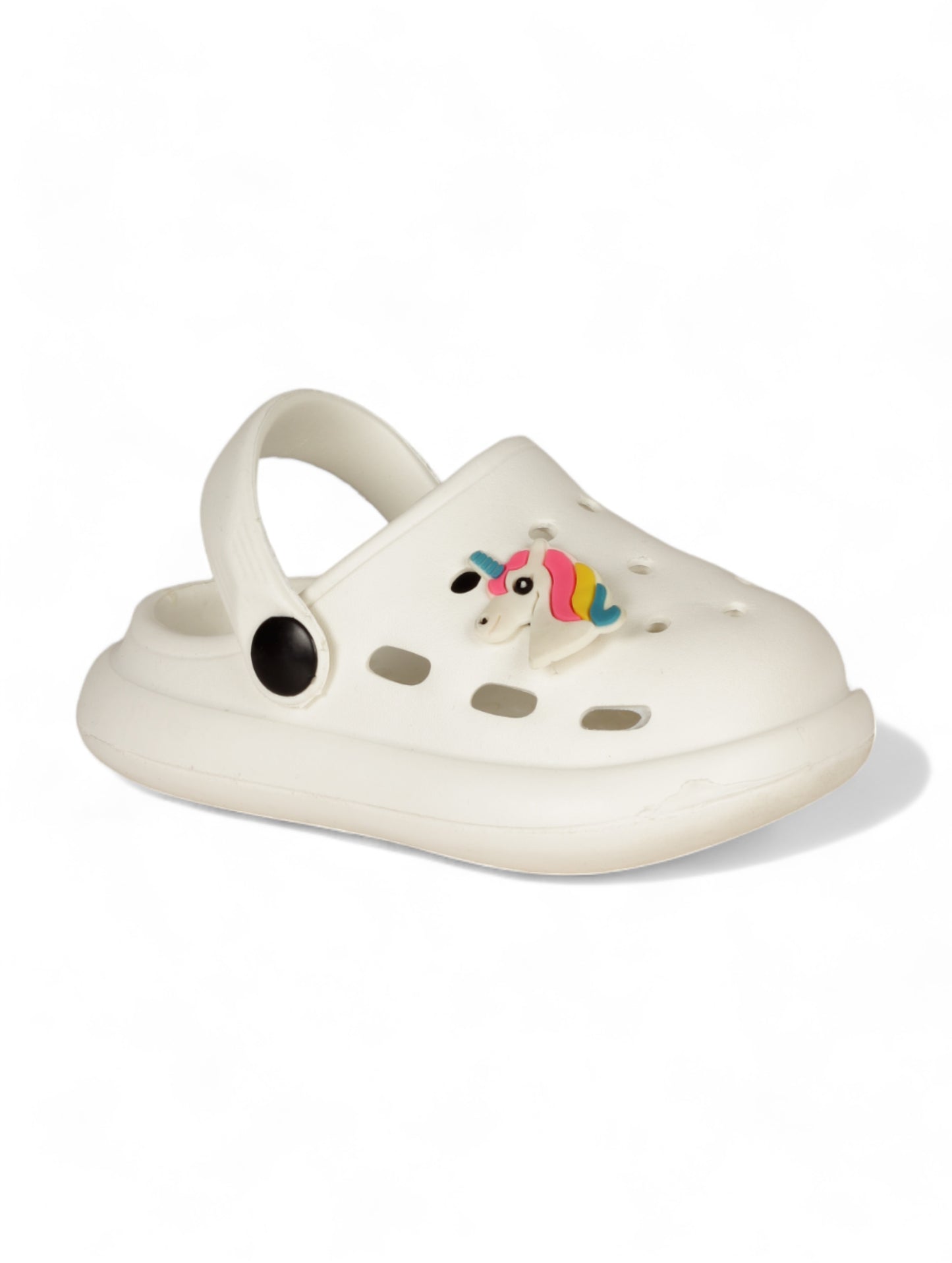 Unicorn Applique Anti-Slip Clogs - White