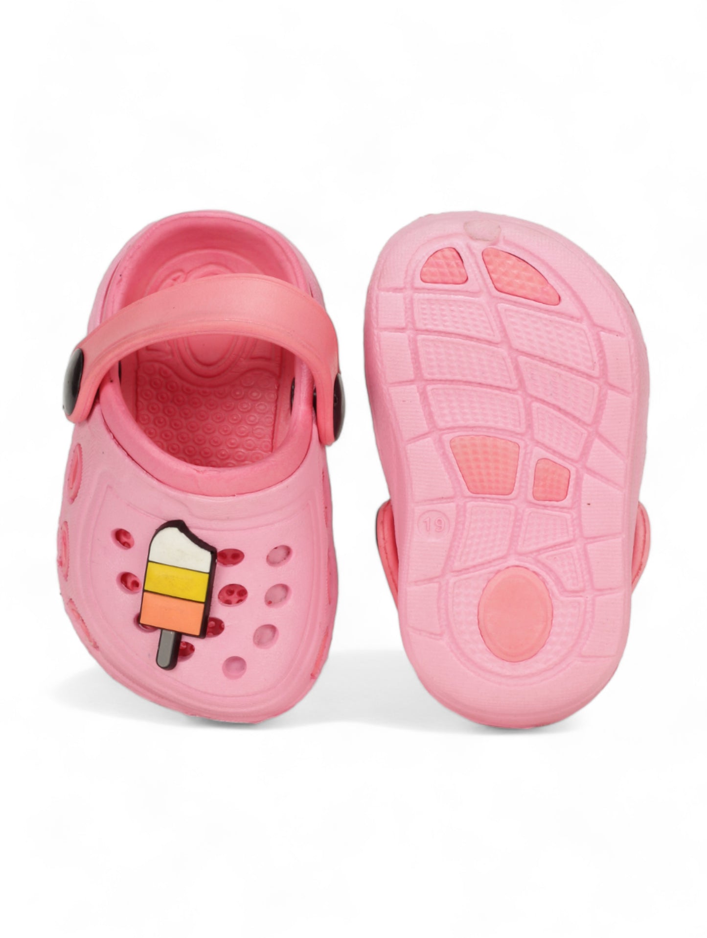 Ice Cream Applique Anti-Slip Clogs - Pink