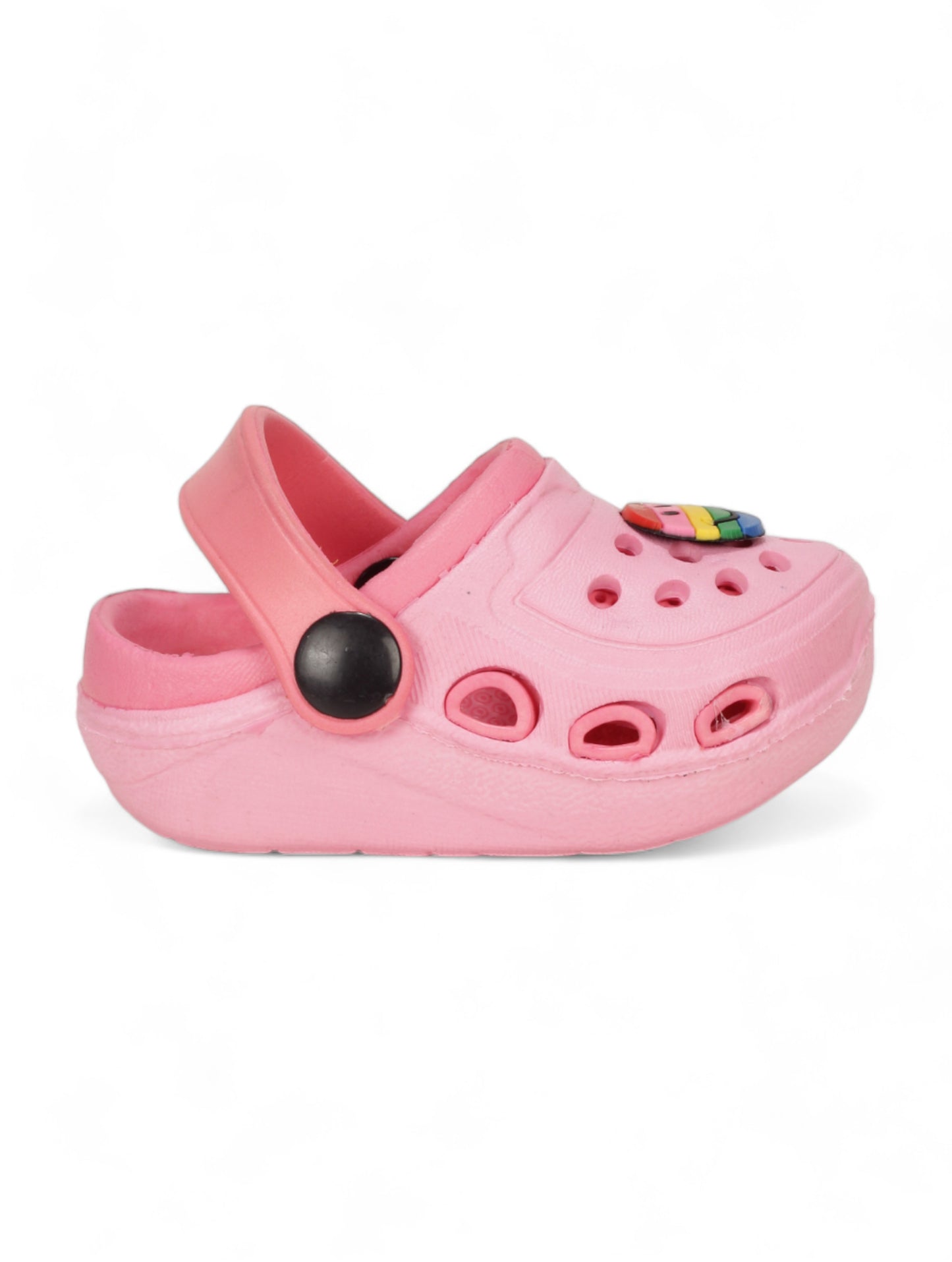 Smily Applique Anti-Slip Clogs - Pink
