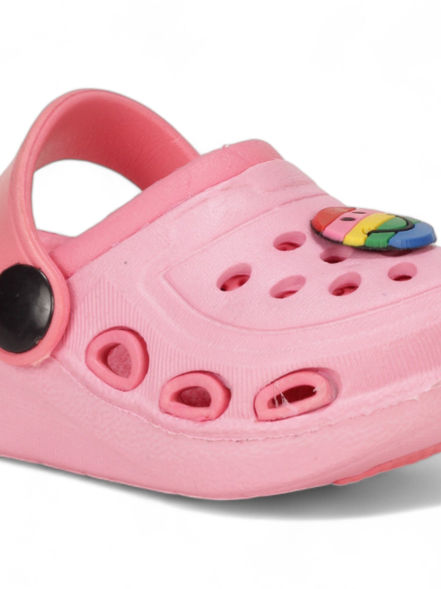 Smily Applique Anti-Slip Clogs - Pink