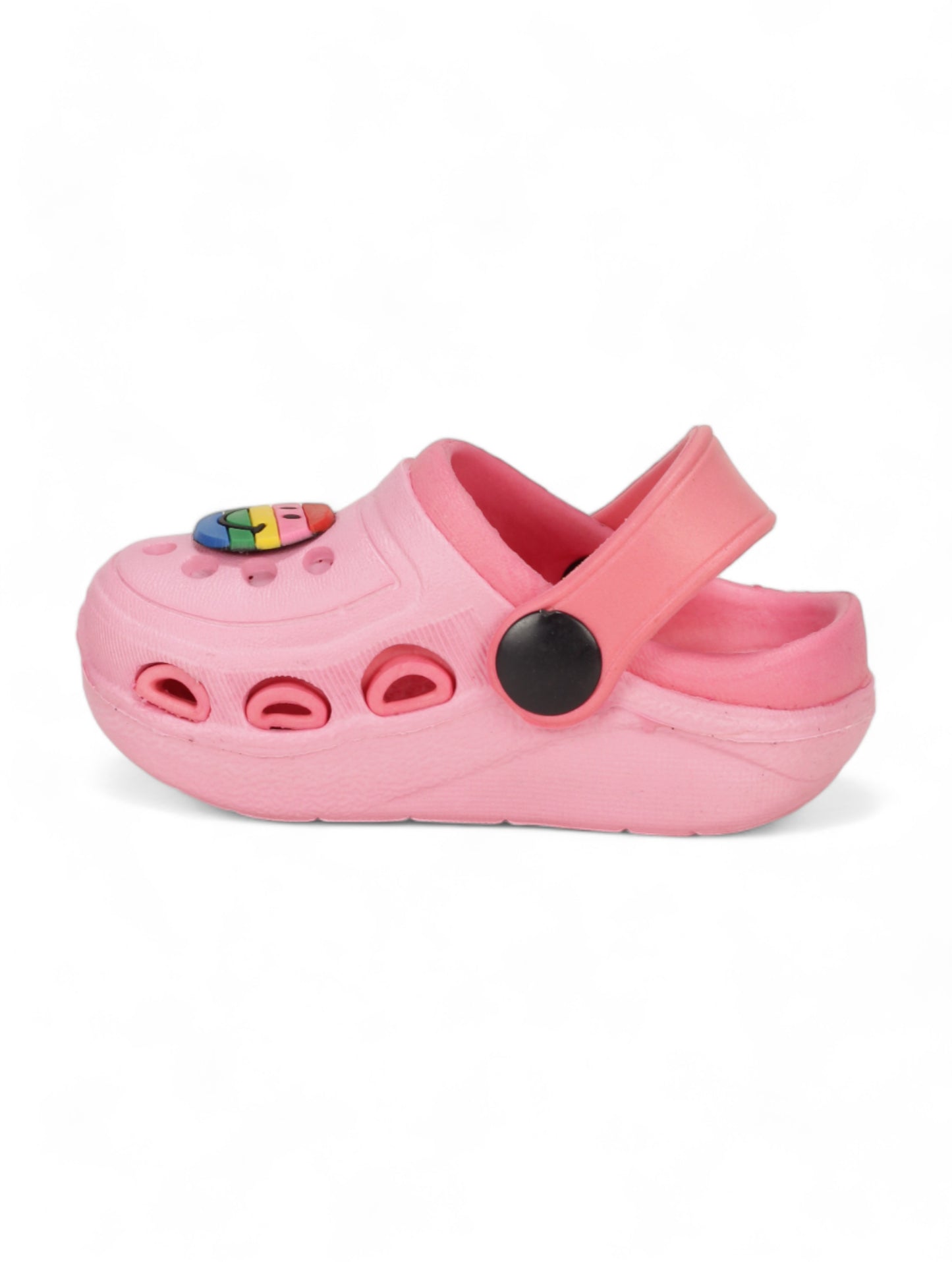 Smily Applique Anti-Slip Clogs - Pink