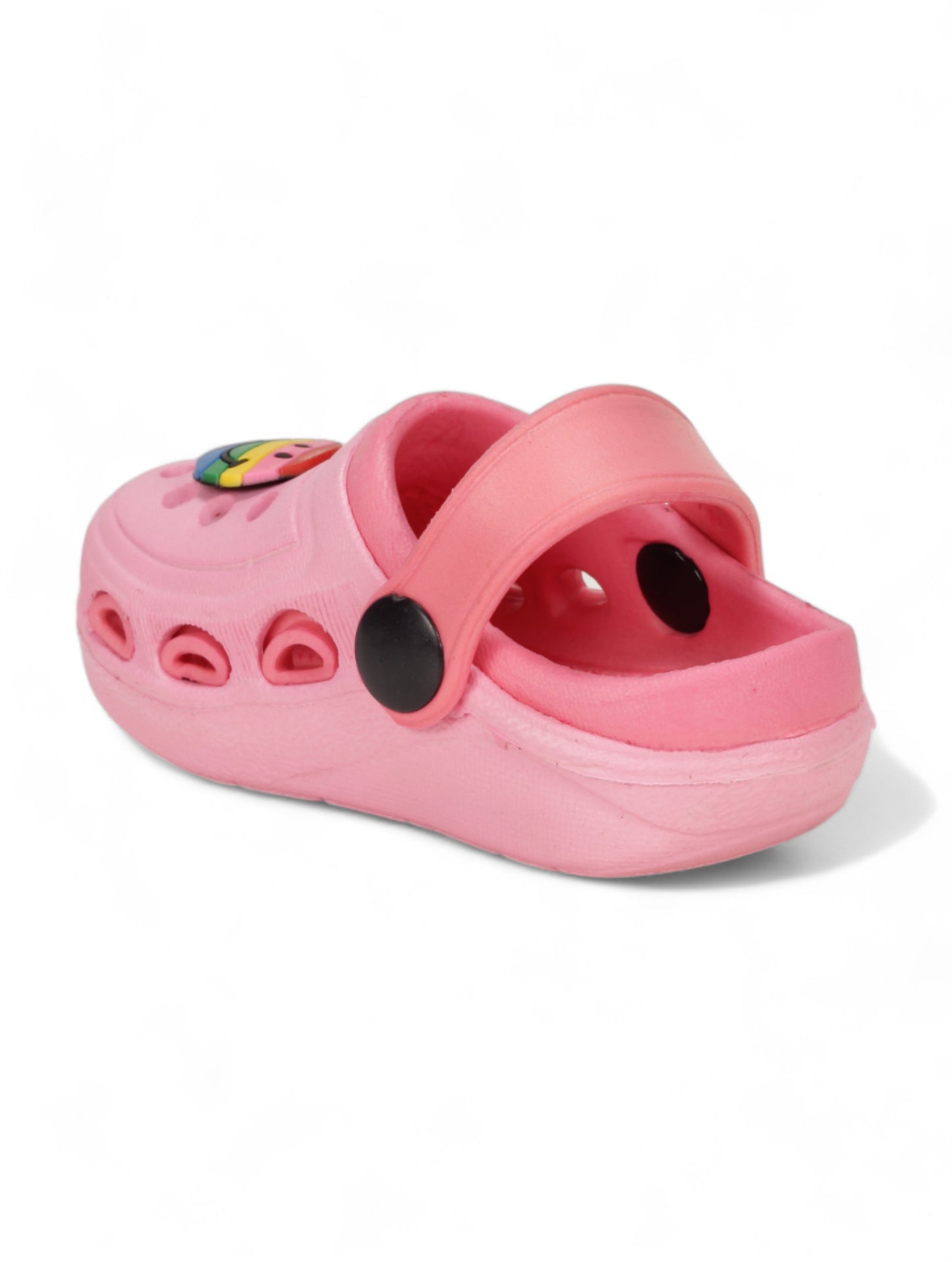 Smily Applique Anti-Slip Clogs - Pink