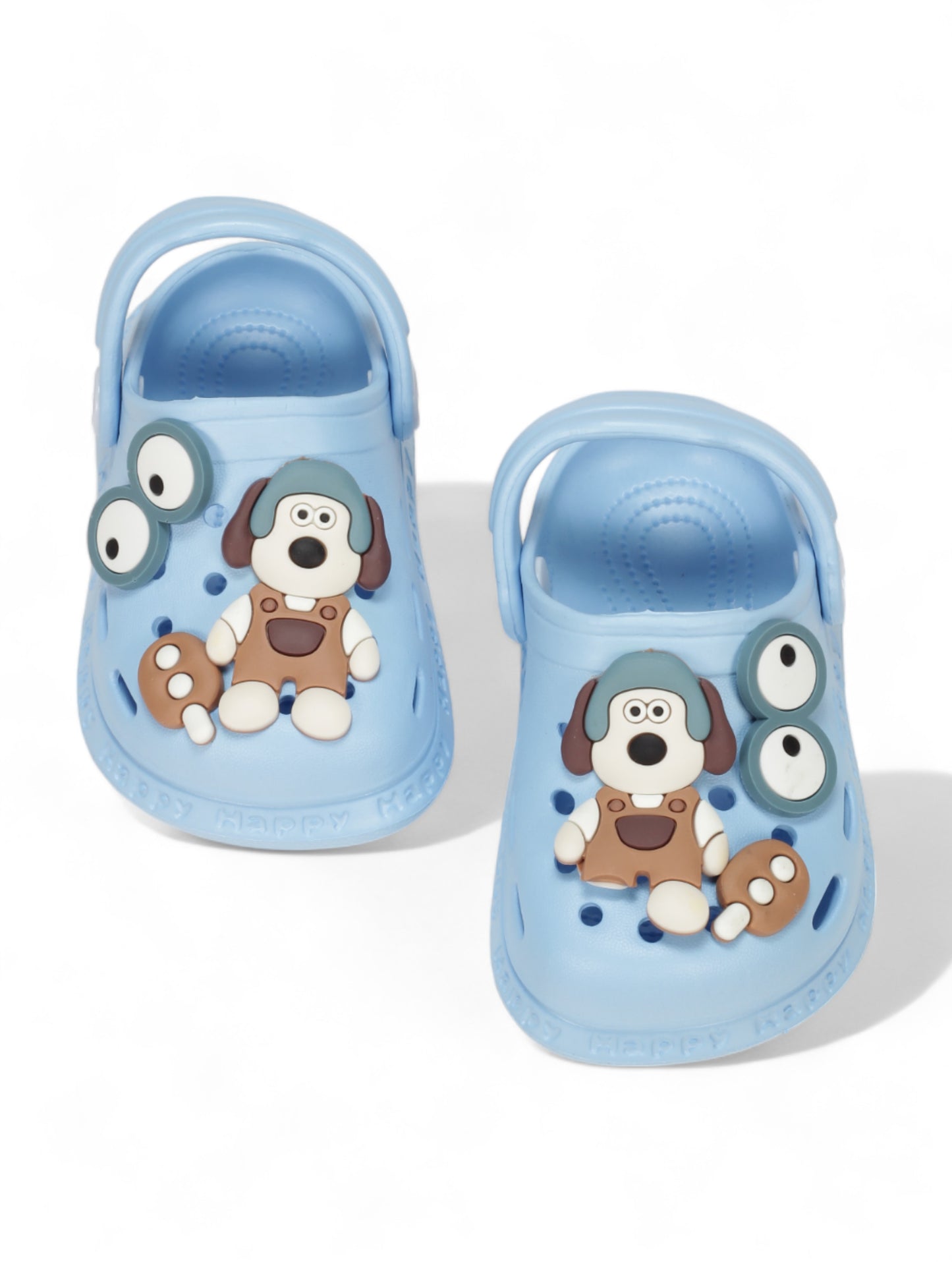 Dog Applique Anti-Slip Clogs - Blue