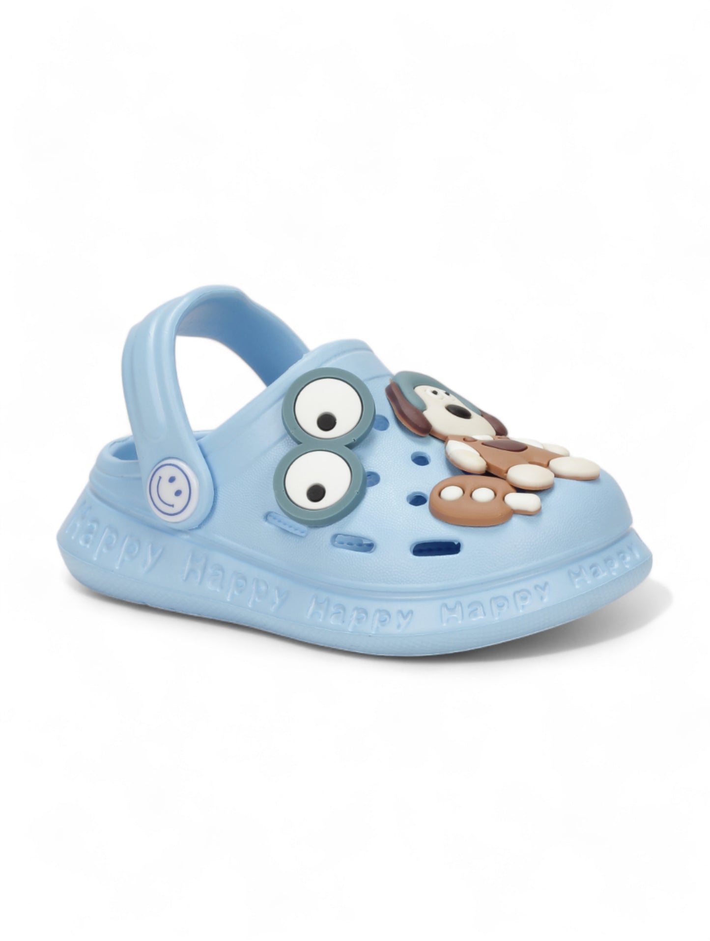 Dog Applique Anti-Slip Clogs - Blue