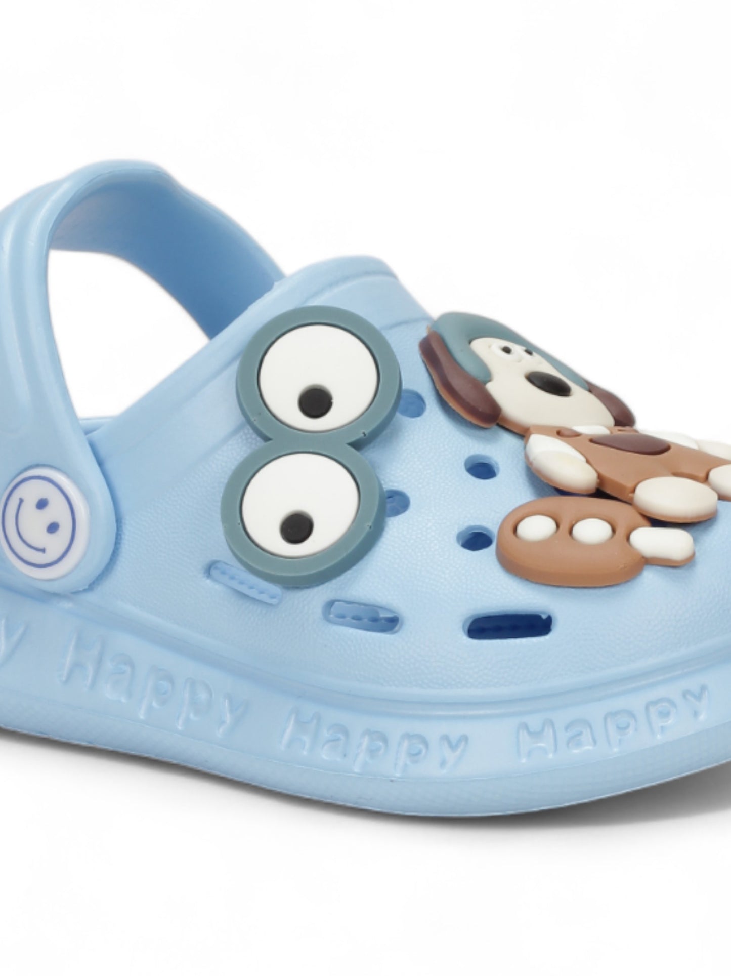 Dog Applique Anti-Slip Clogs - Blue