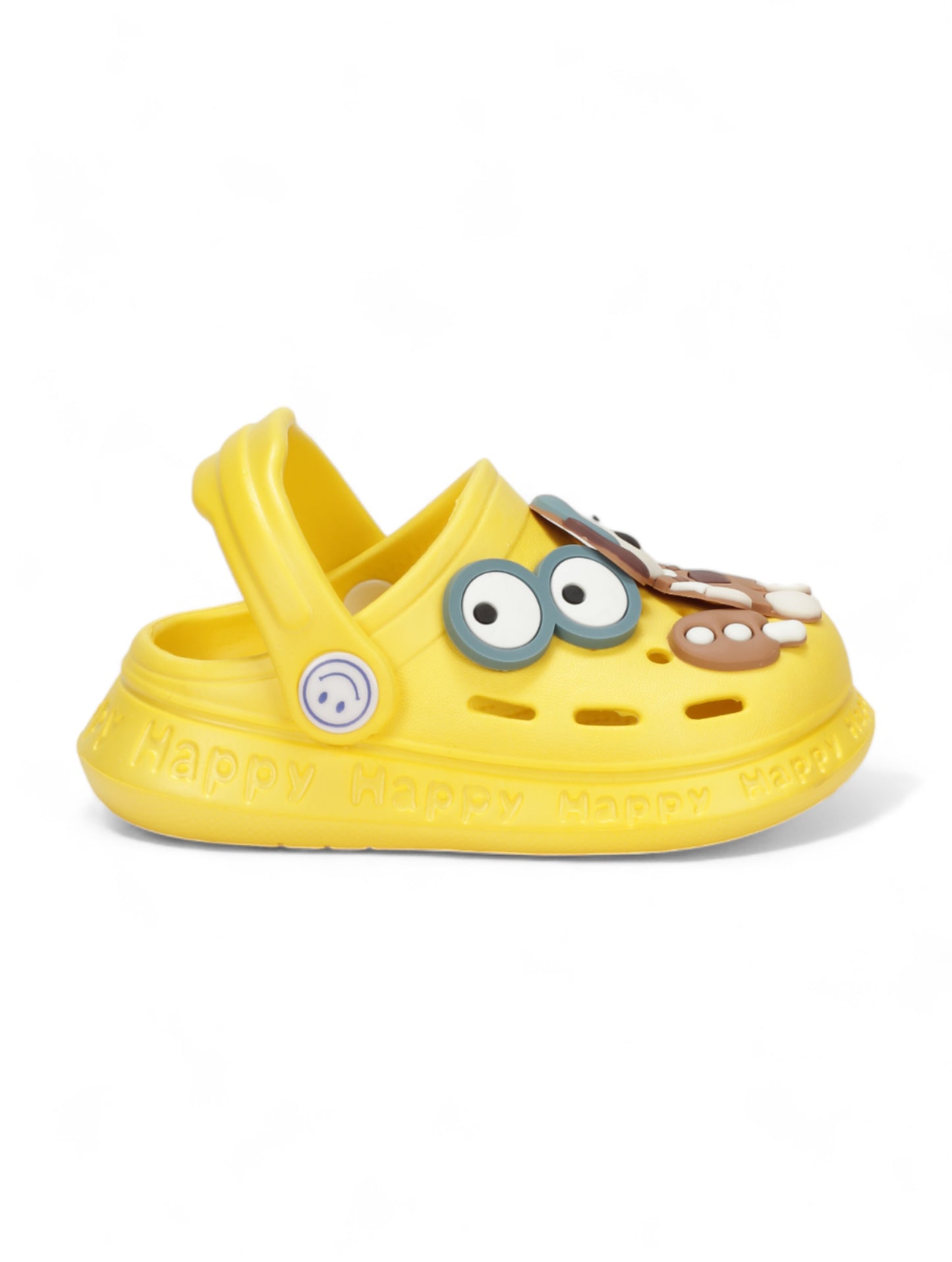 Dog Applique Anti-Slip Clogs - Yellow