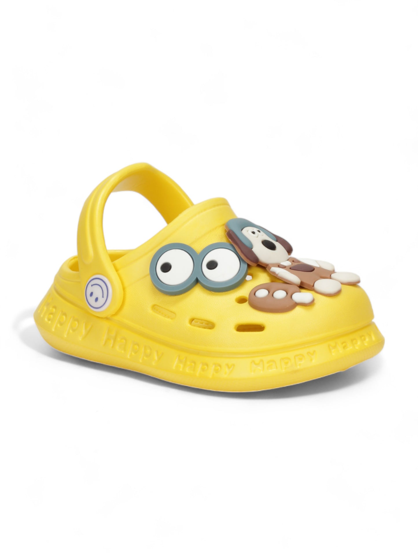 Dog Applique Anti-Slip Clogs - Yellow