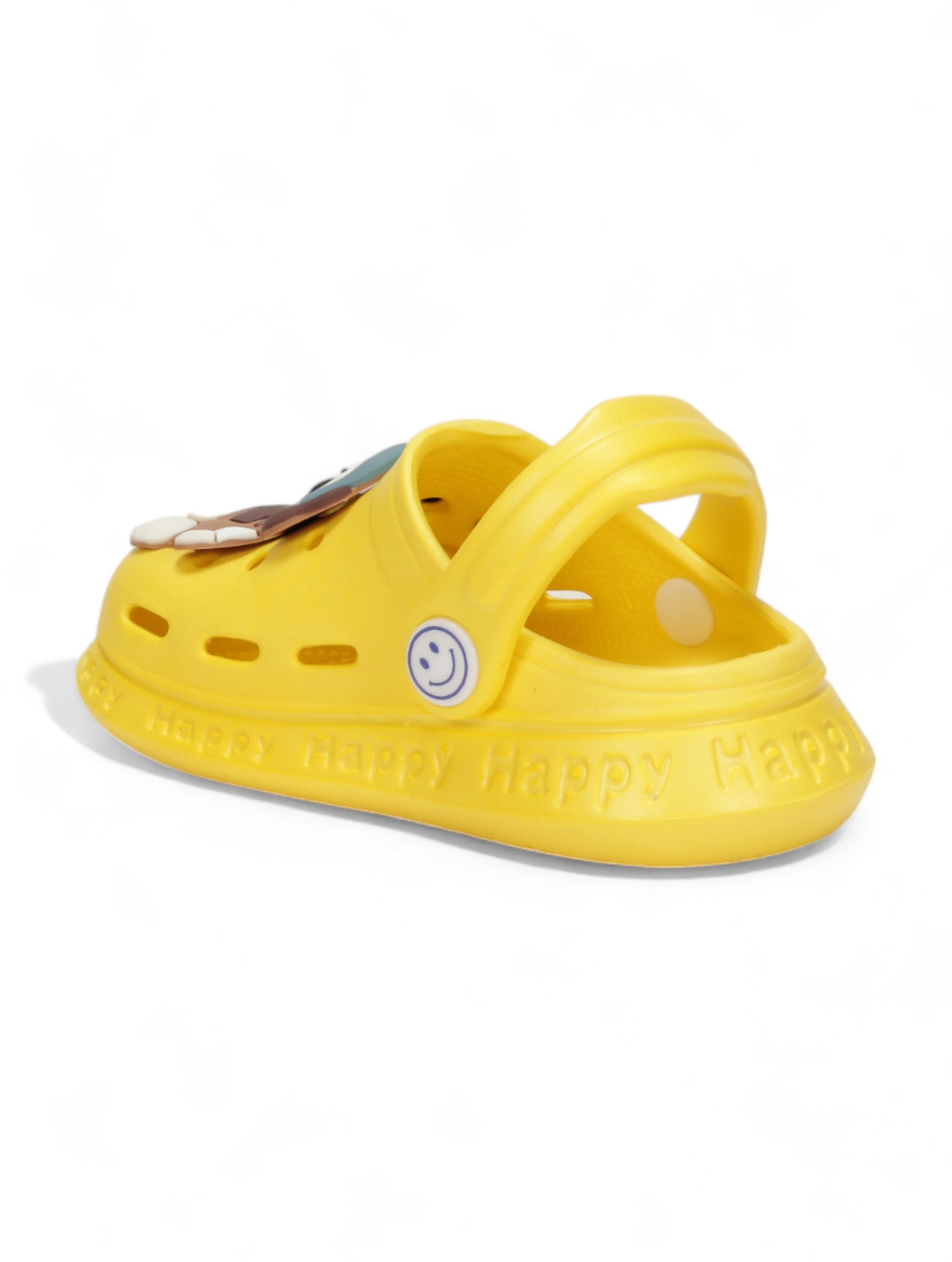Dog Applique Anti-Slip Clogs - Yellow