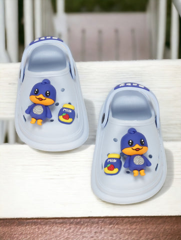 Duck Applique Anti-Slip Clogs - Blue