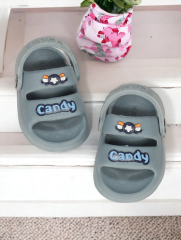 Candy Applique Anti-Slip Sandals - Grey