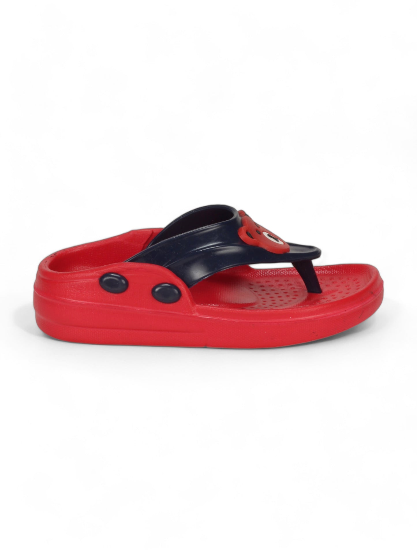 Bear Applique Anti-Slip Slippers - Red