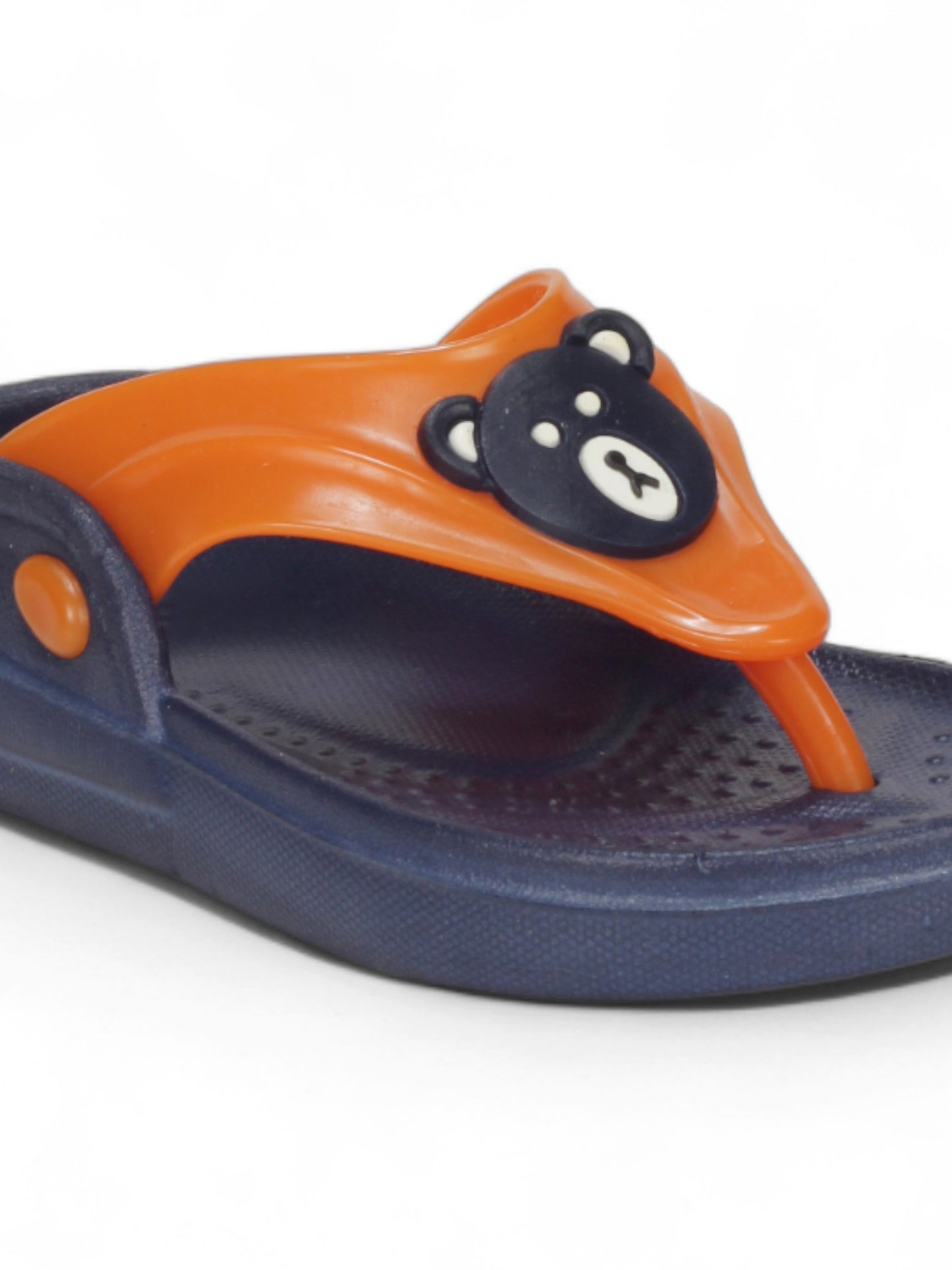 Bear Applique Anti-Slip Slippers - Navy Blue
