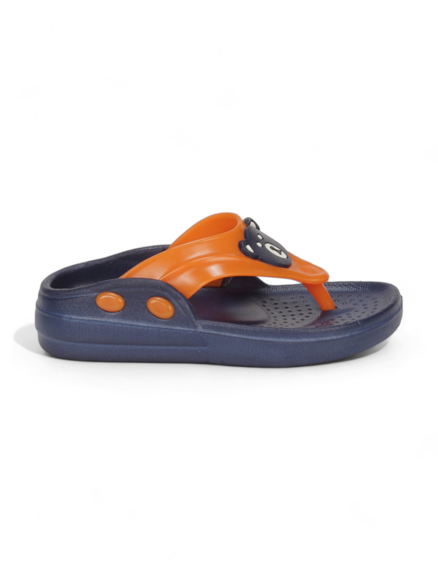 Bear Applique Anti-Slip Slippers - Navy Blue