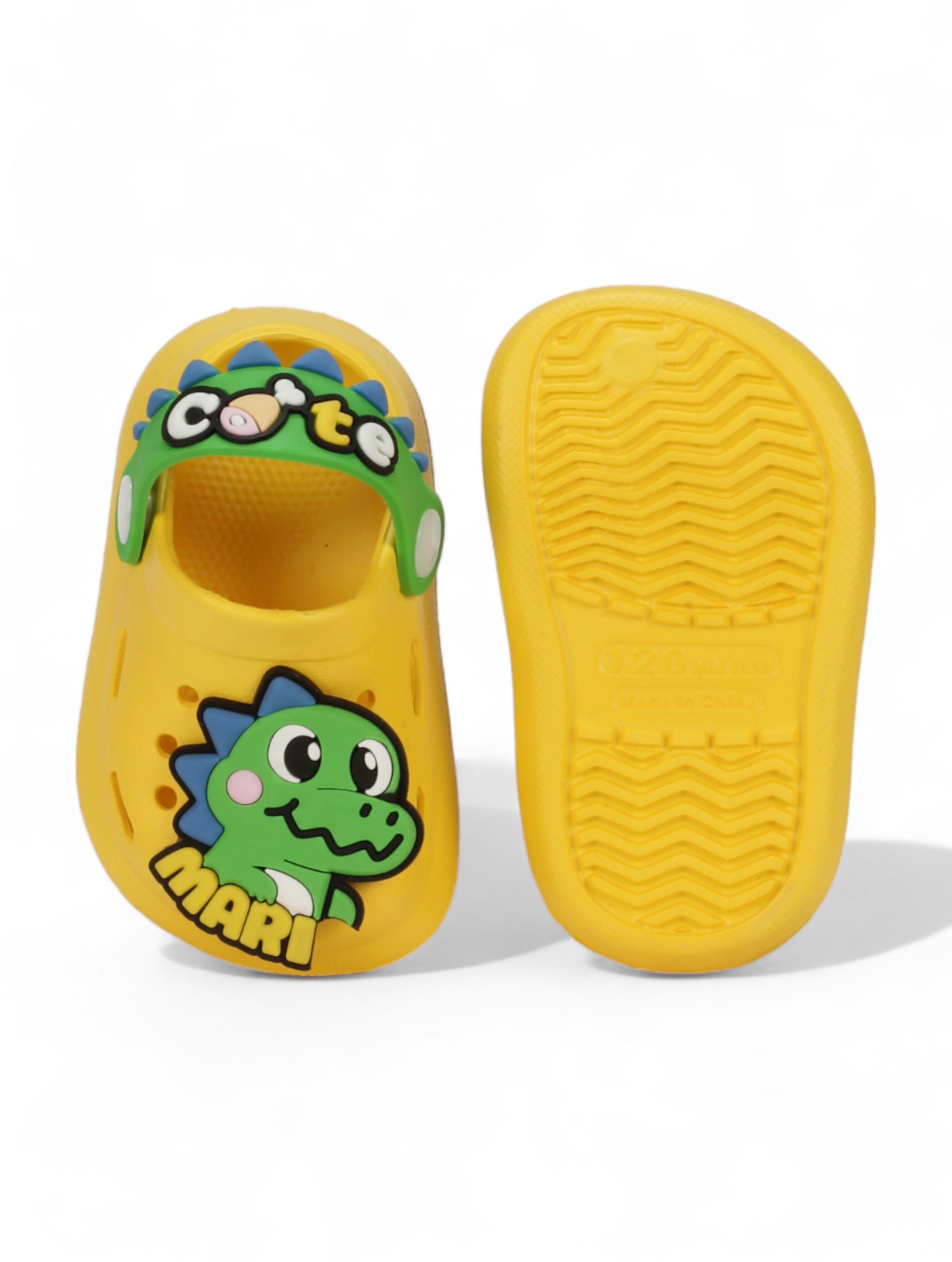 Cartoon Applique Anti-Slip Clogs - Yellow
