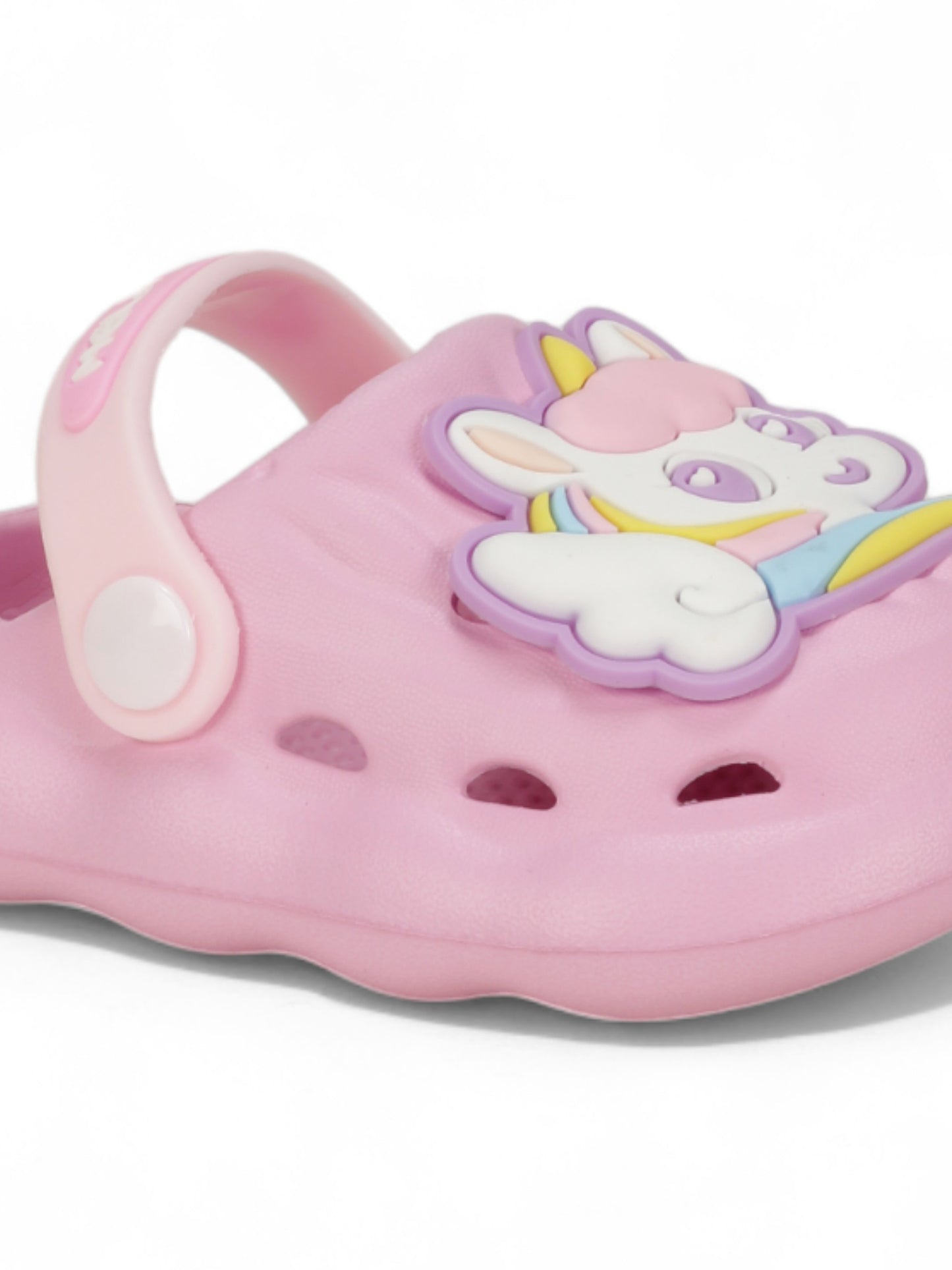 Unicorn Applique Anti-Slip Clogs - Deep Pink
