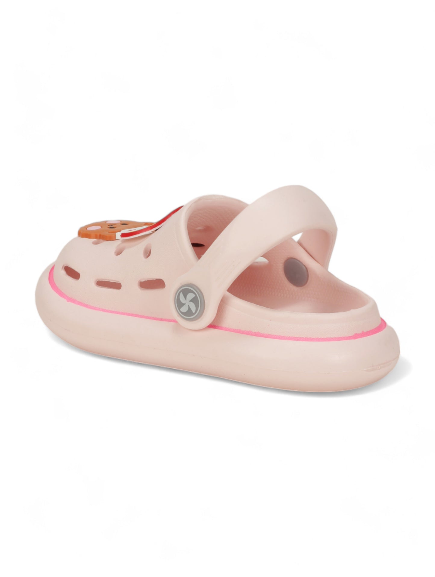 Bear Applique Anti-Slip Clogs - Pink