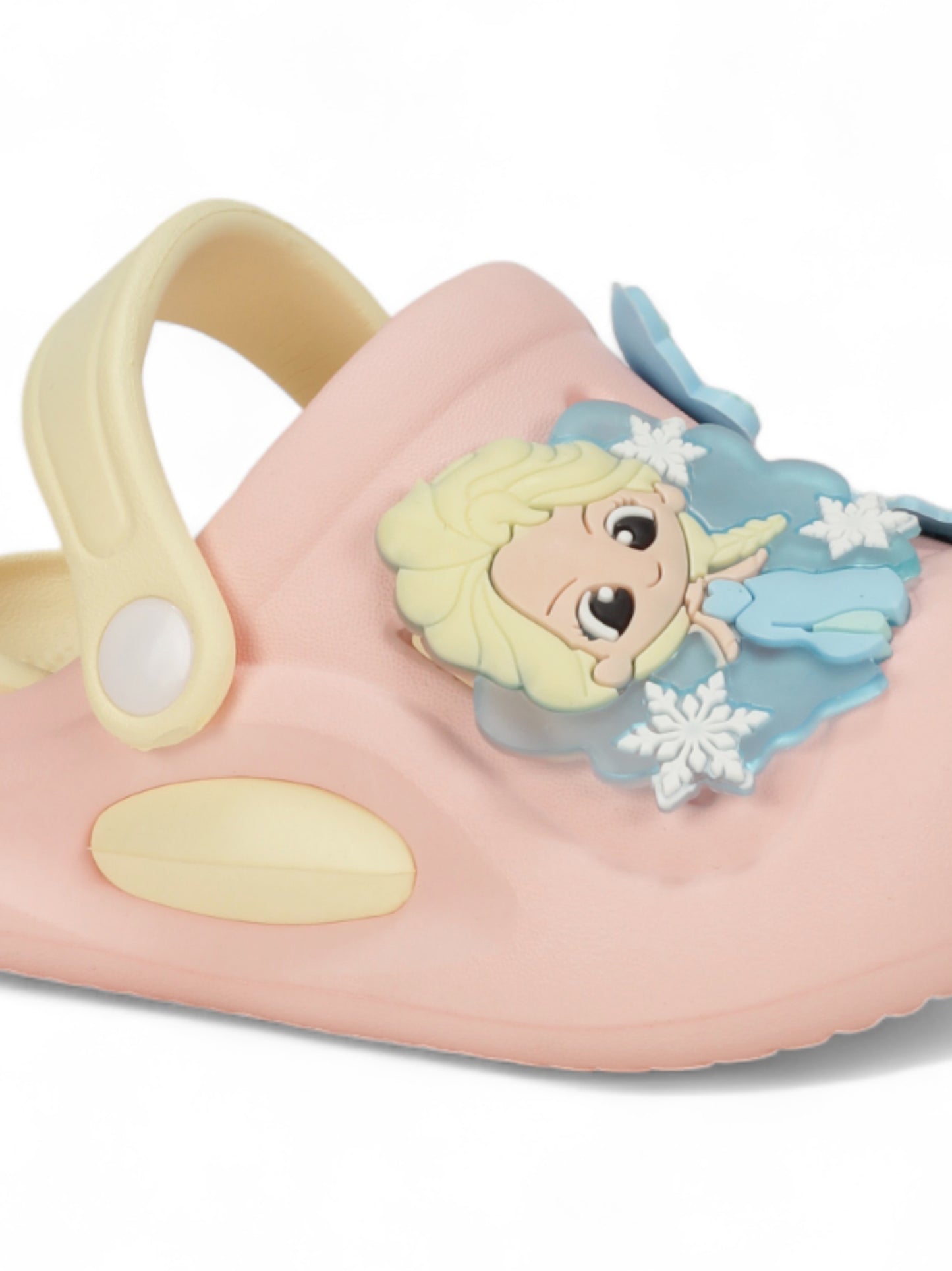 Princess Applique Anti-Slip Clogs - Peach
