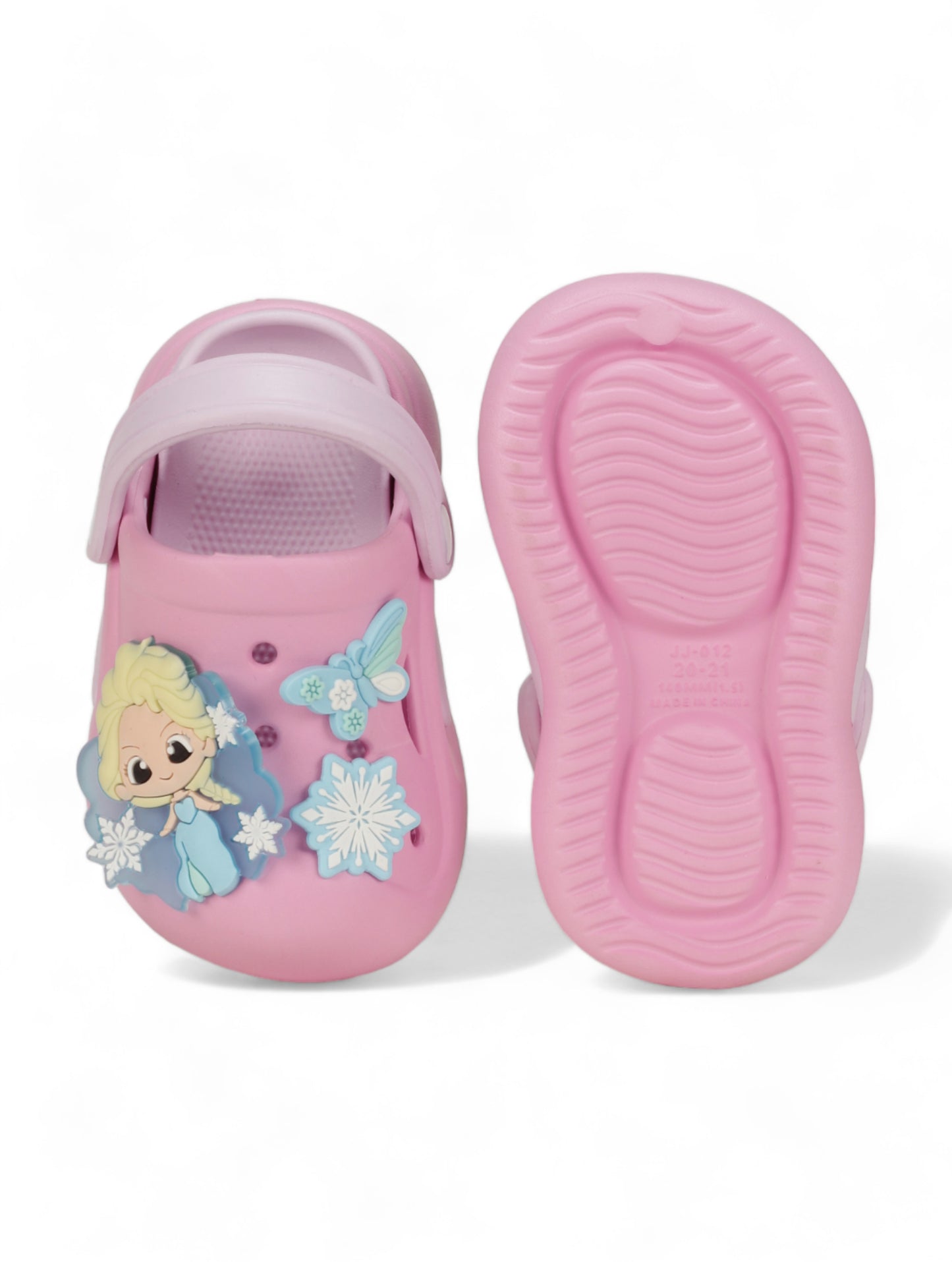 Princess Applique Anti-Slip Clogs - Pink