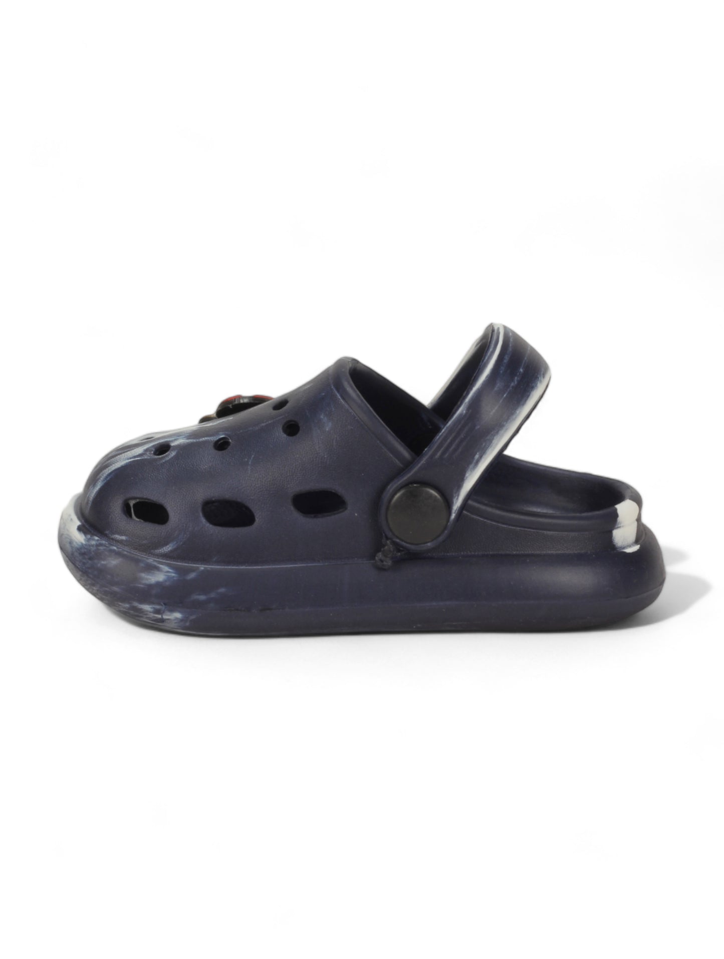 Marble Look Mushroom Applique Anti-Slip Clogs - Black