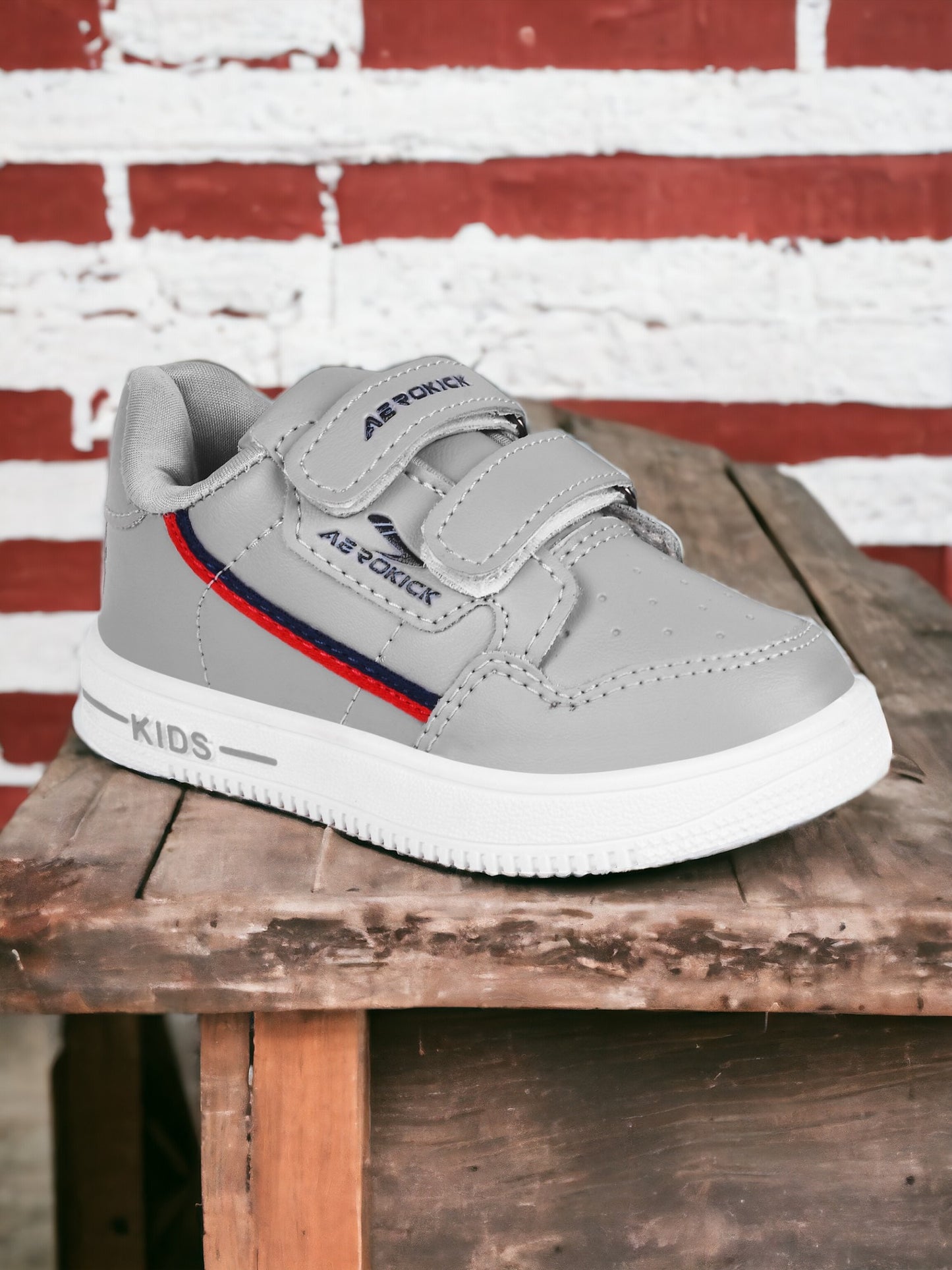 Casual Shoes With Velrco - Grey
