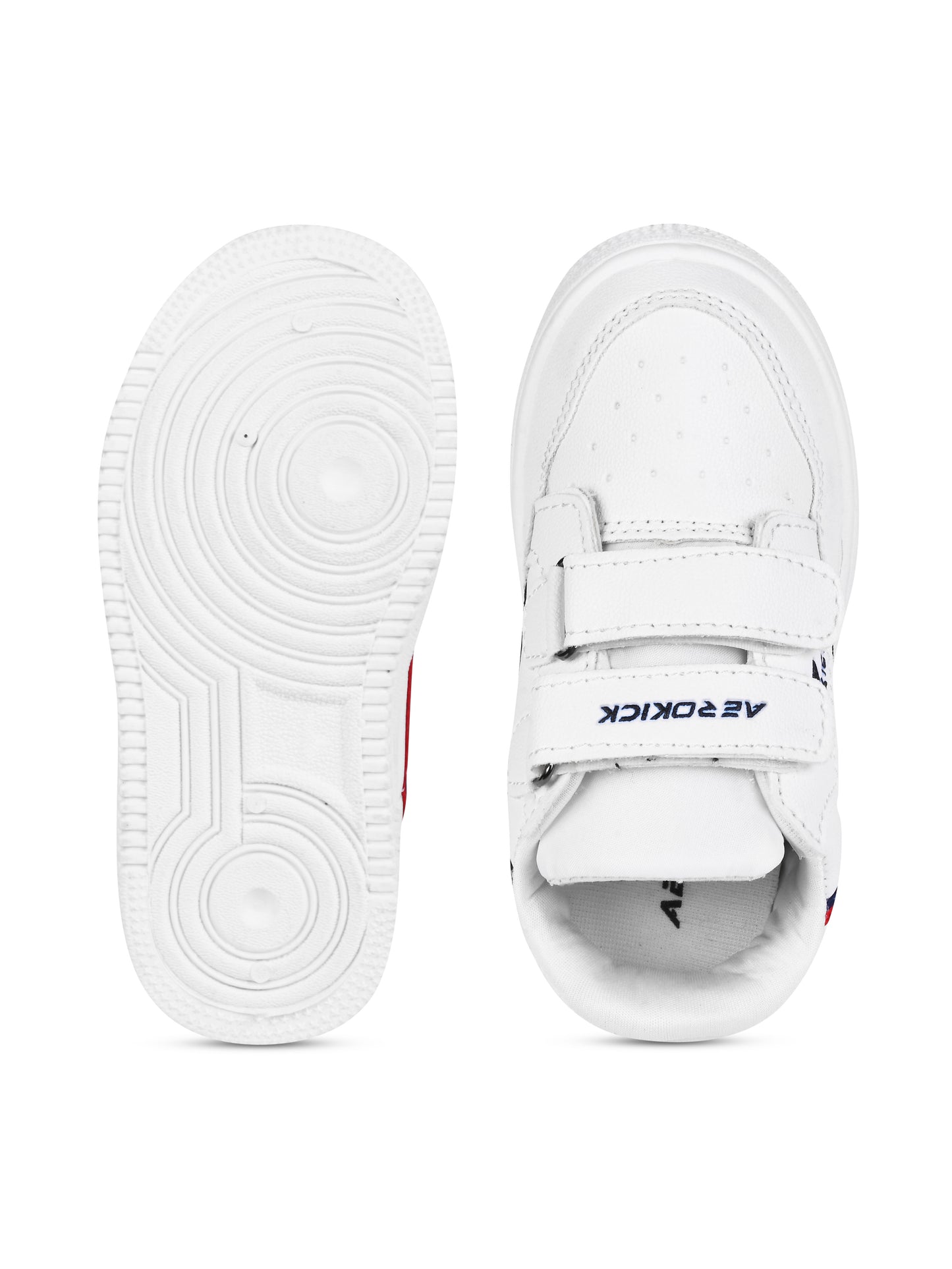 Casual Shoes With Velrco - White