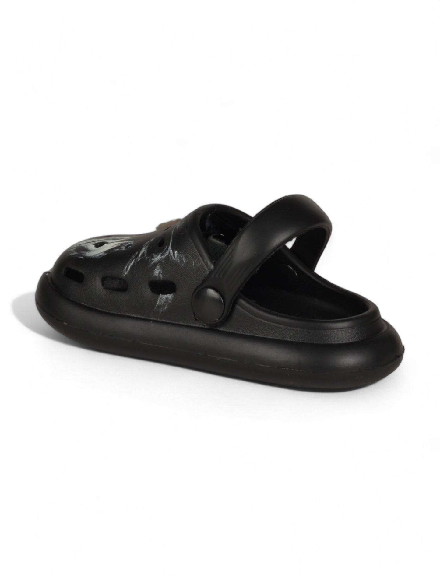 Marble Look Unicorn Applique Anti-Slip Clogs - Black
