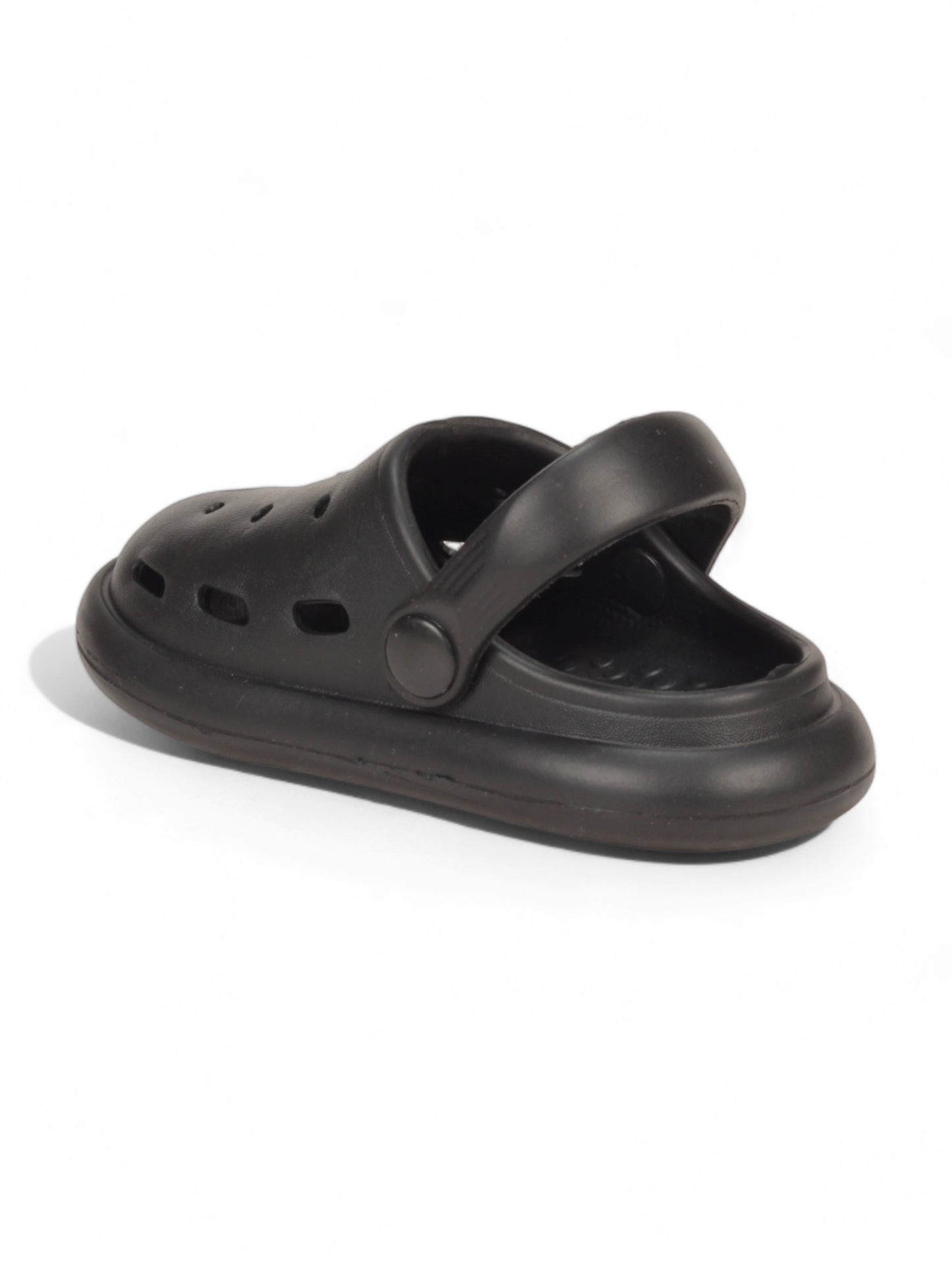 Marble Look Mushroom Applique Anti-Slip Clogs - Black