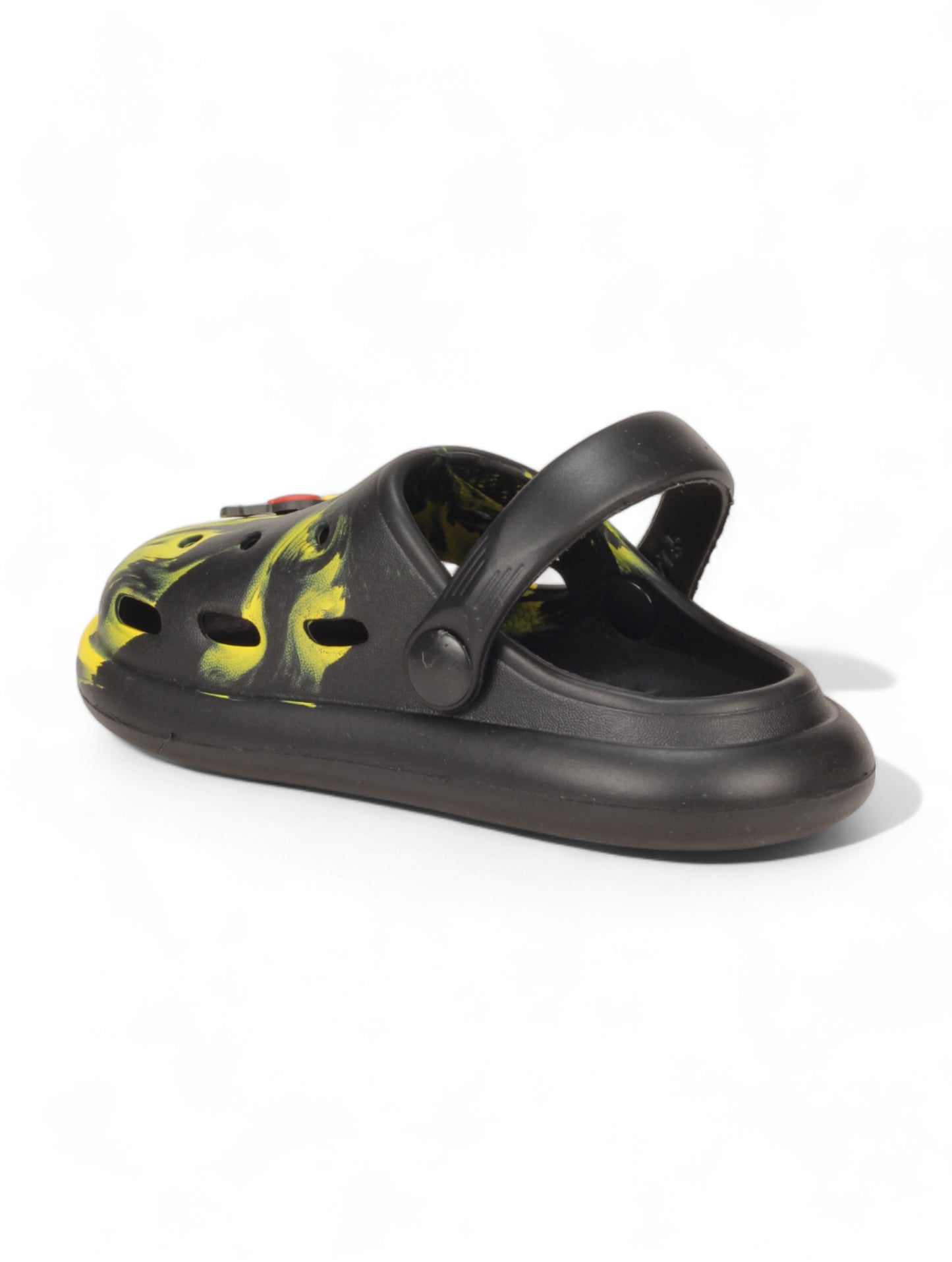 Marble Look Balloon Applique Anti-Slip Clogs - Black
