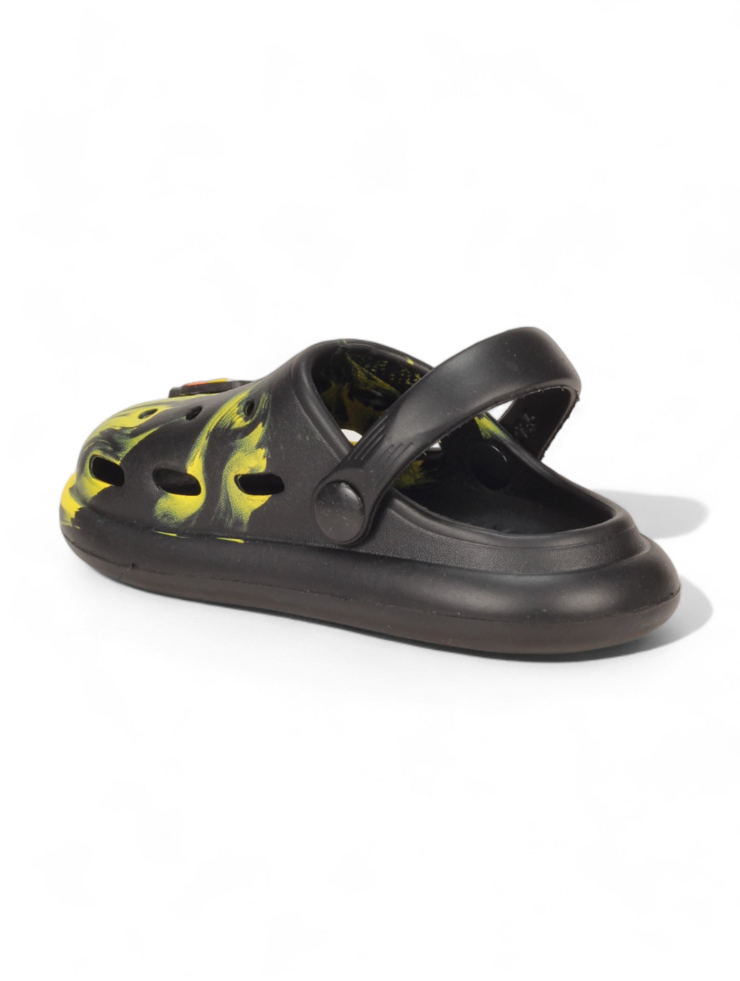 Marble Look Ice Cream Applique Anti-Slip Clogs - Black