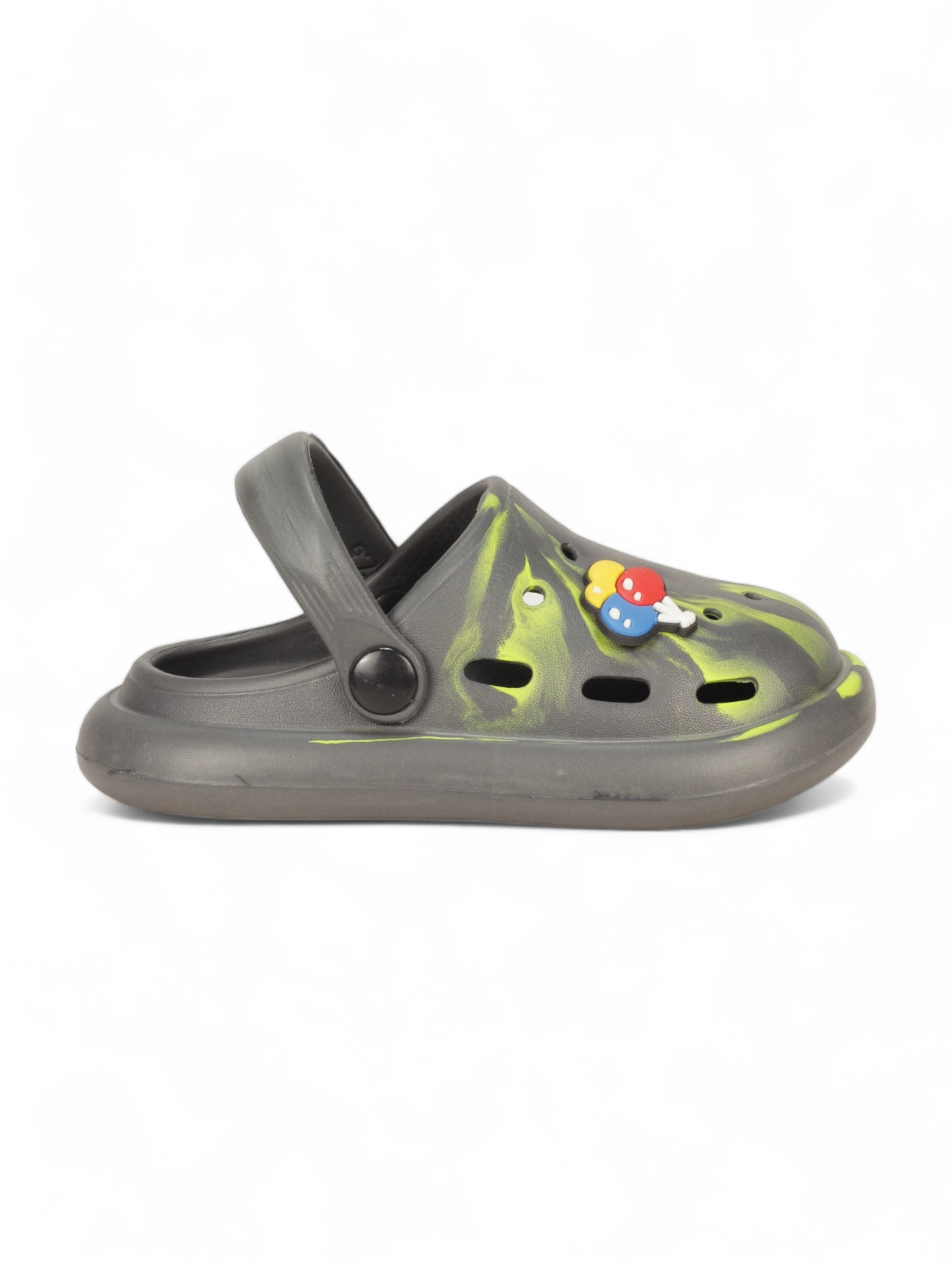 Marble Look Balloon Applique Anti-Slip Clogs - Grey