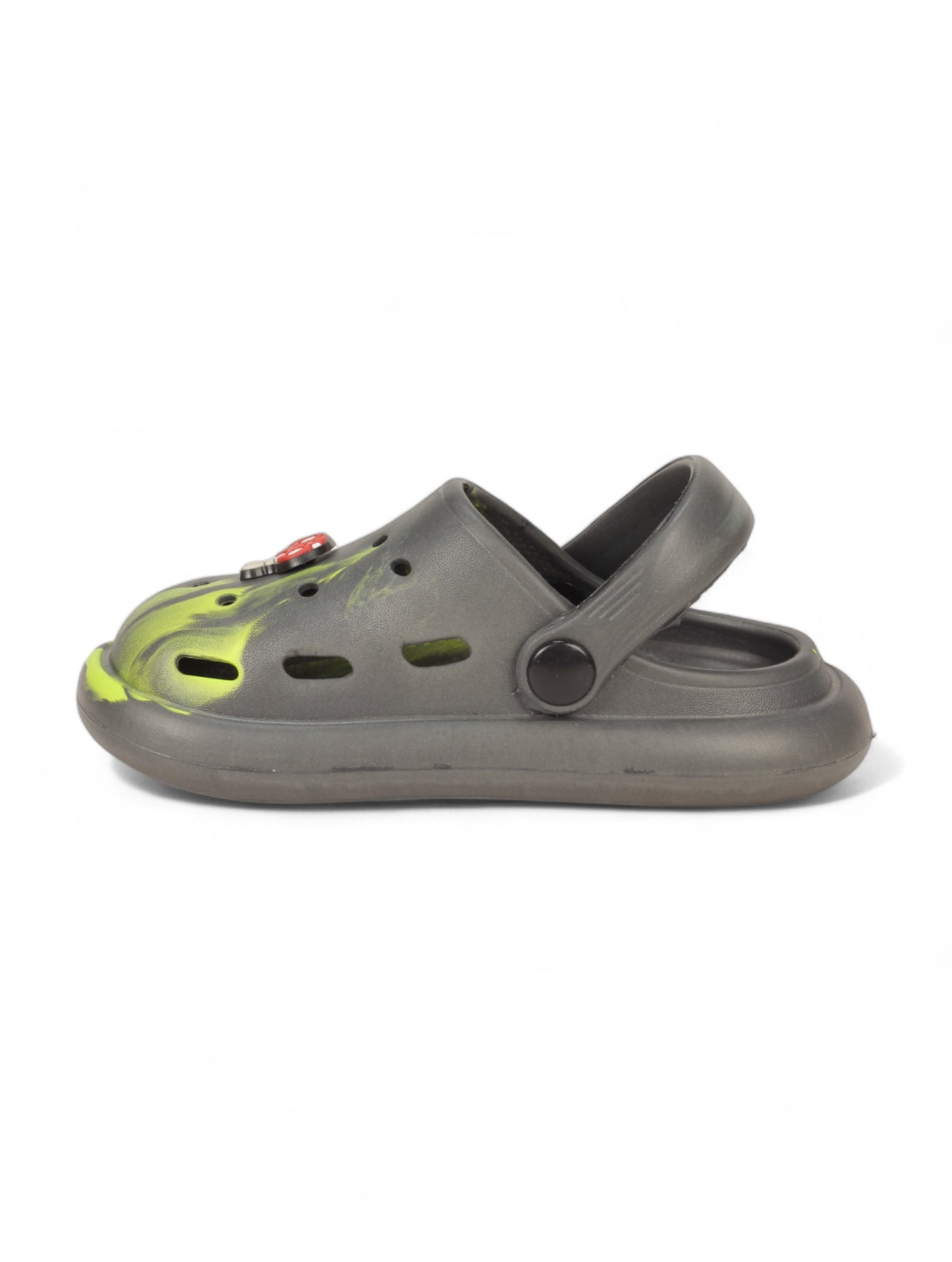 Marble Look Mushroom Applique Anti-Slip Clogs - Grey