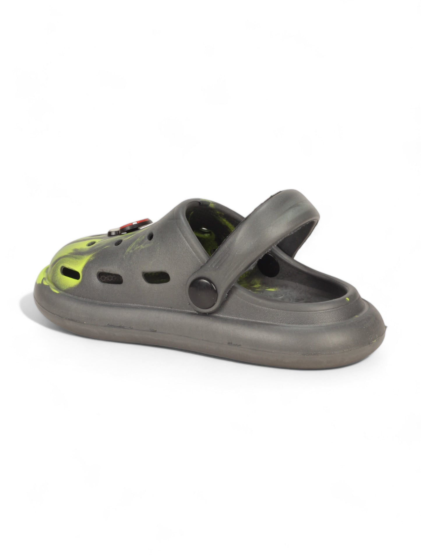 Marble Look Mushroom Applique Anti-Slip Clogs - Grey