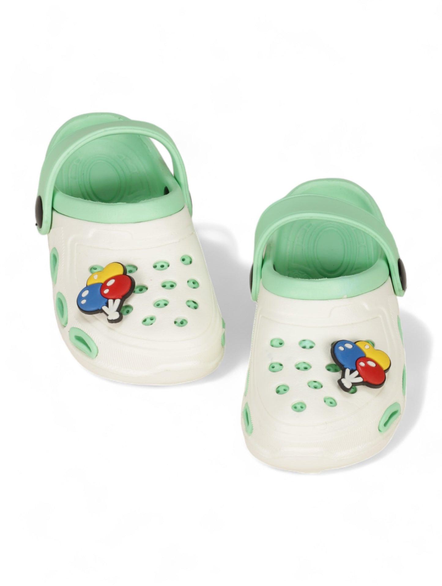 Balloon Applique Anti-Slip Clogs - Cream
