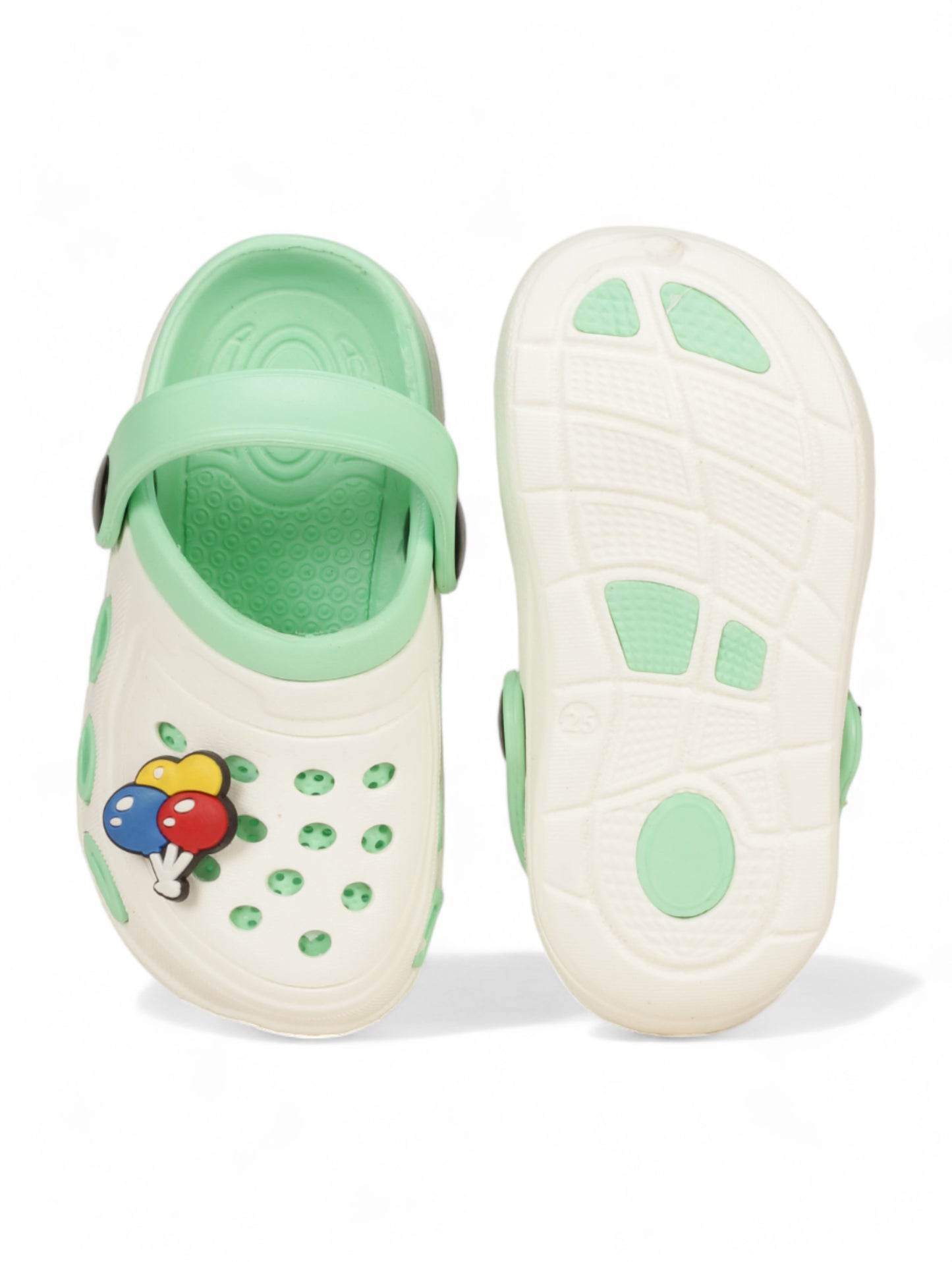 Balloon Applique Anti-Slip Clogs - Cream