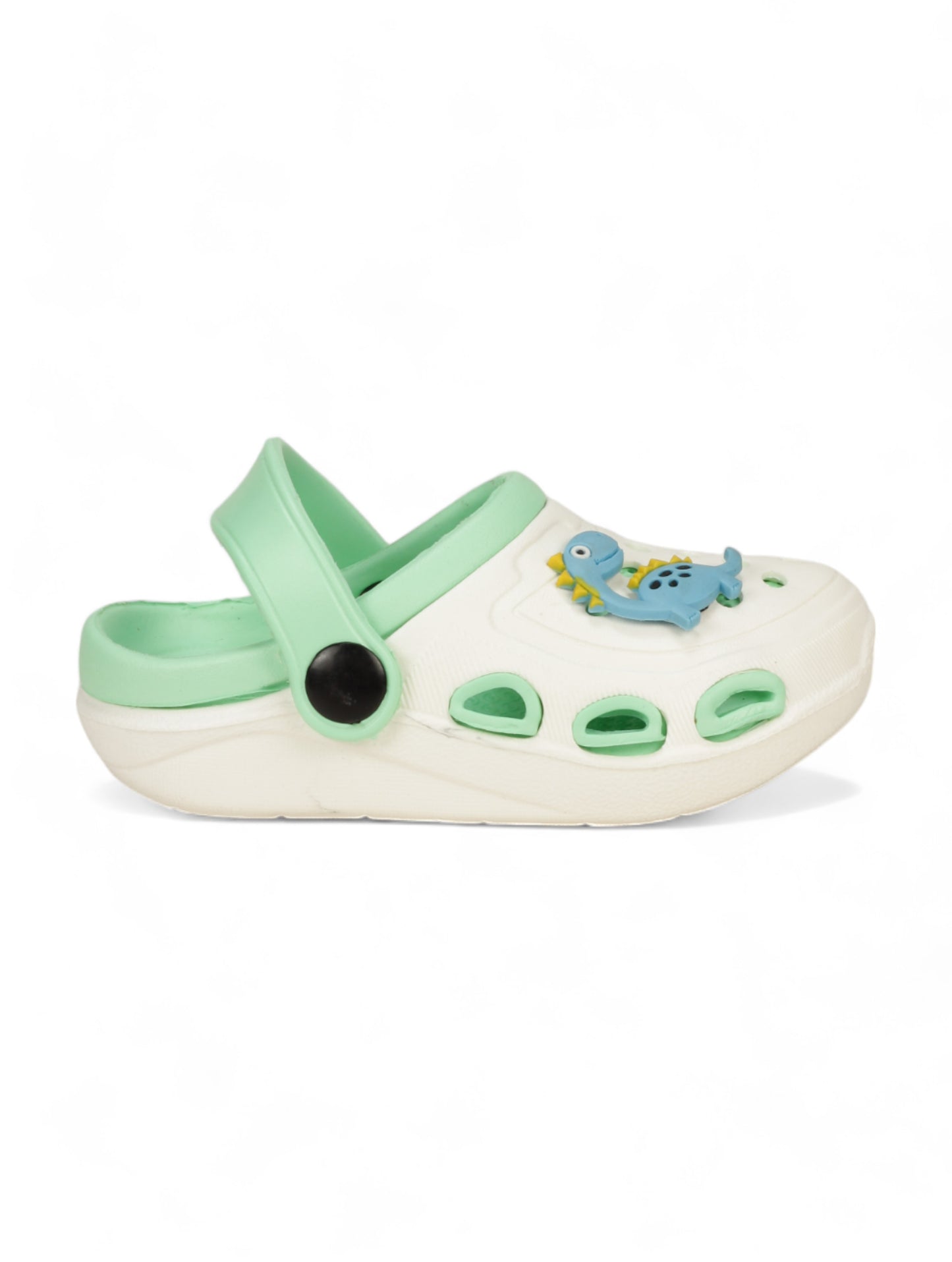 Dinosaur Applique Anti-Slip Clogs - Cream
