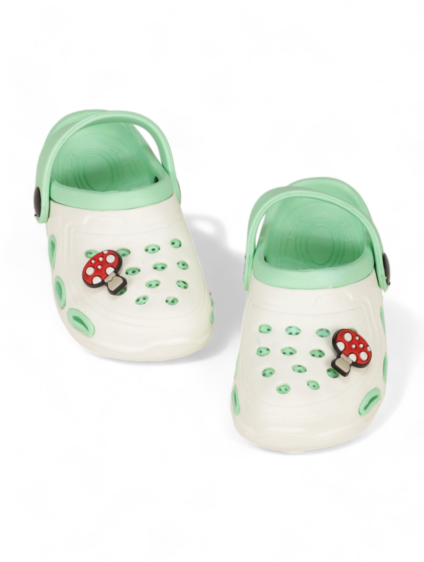 Mushroom Applique Anti-Slip Clogs - Cream