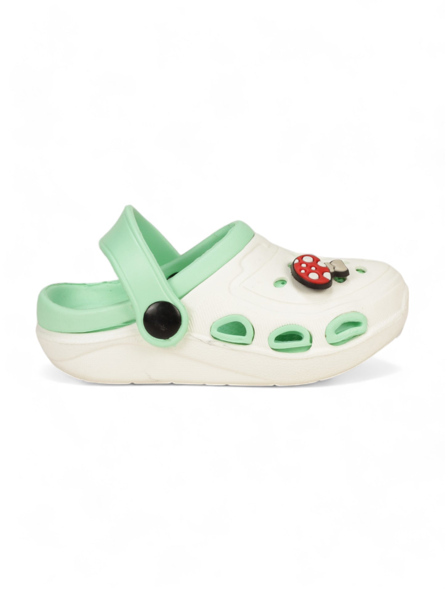 Mushroom Applique Anti-Slip Clogs - Cream