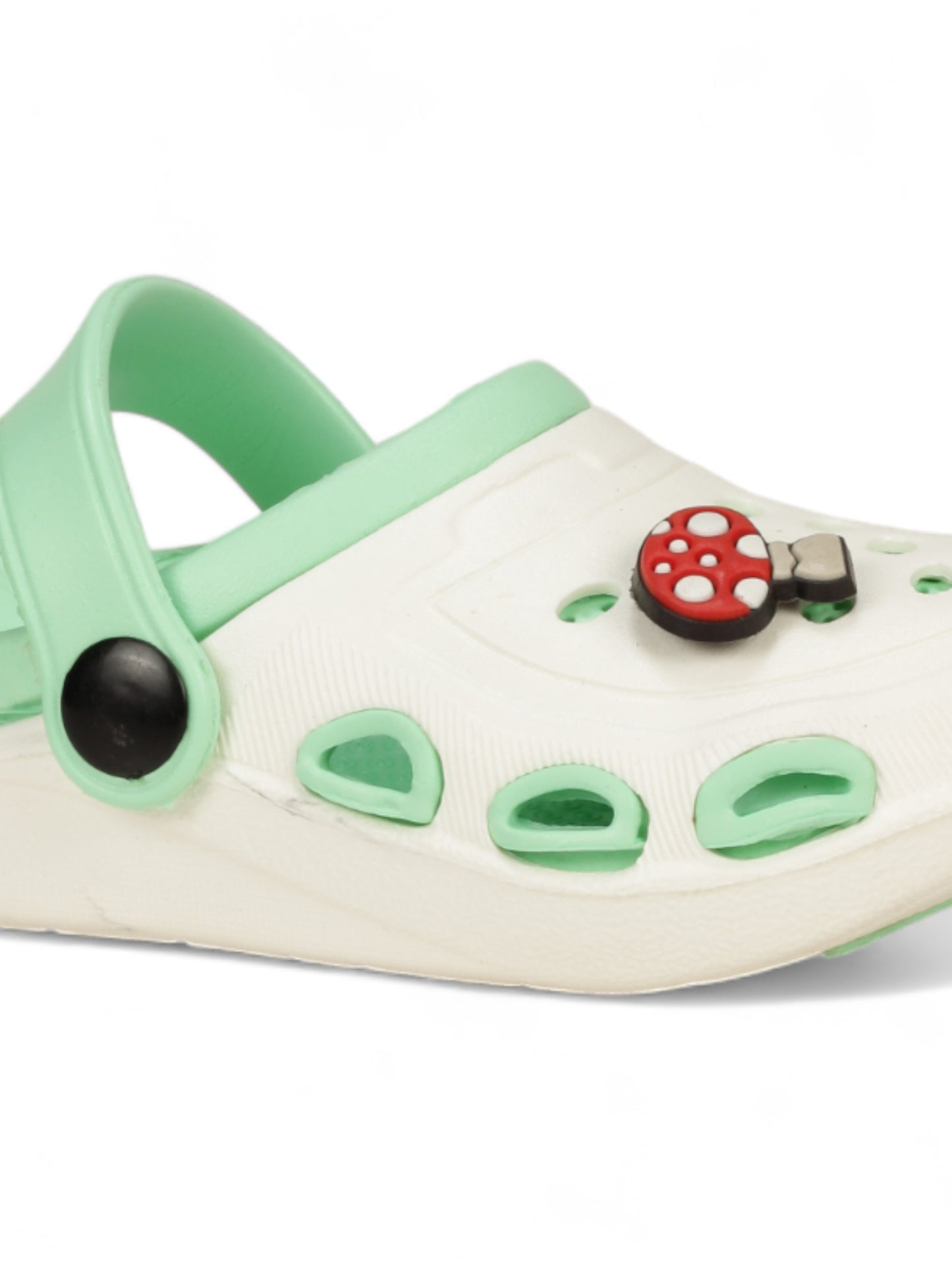 Mushroom Applique Anti-Slip Clogs - Cream