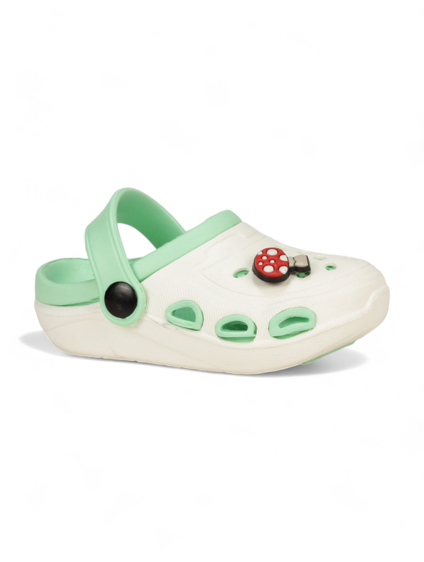 Mushroom Applique Anti-Slip Clogs - Cream