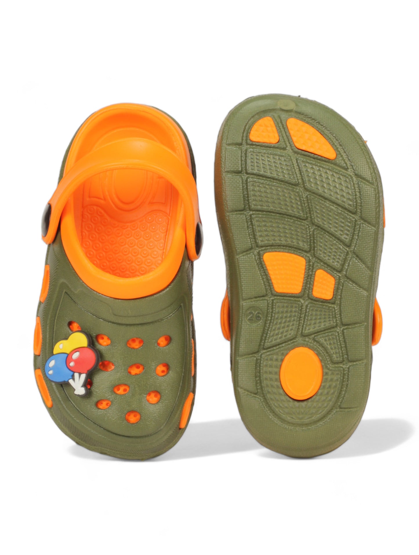 Balloon Applique Anti-Slip Clogs - Green