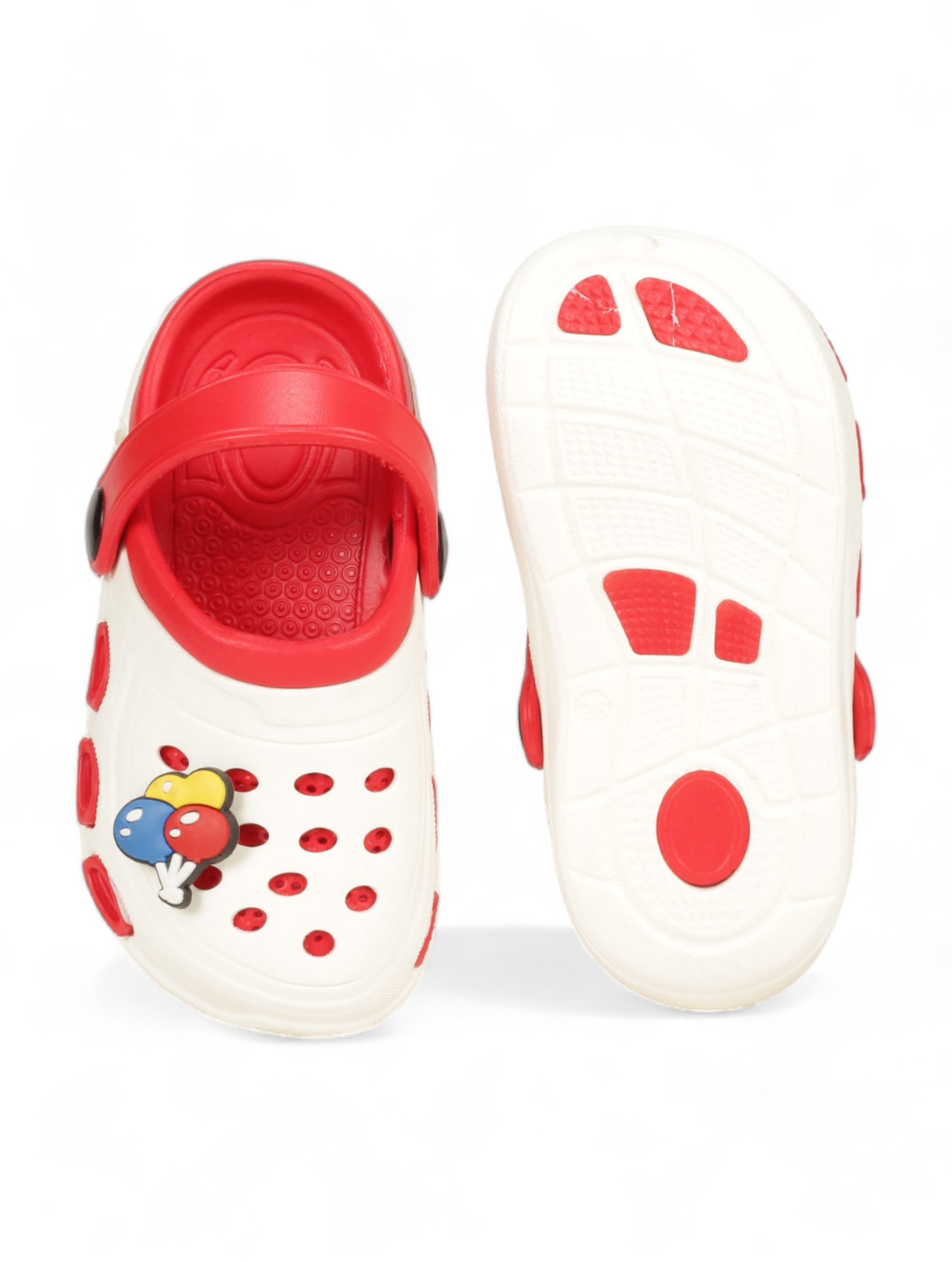 Balloon Applique Anti-Slip Clogs - Cream
