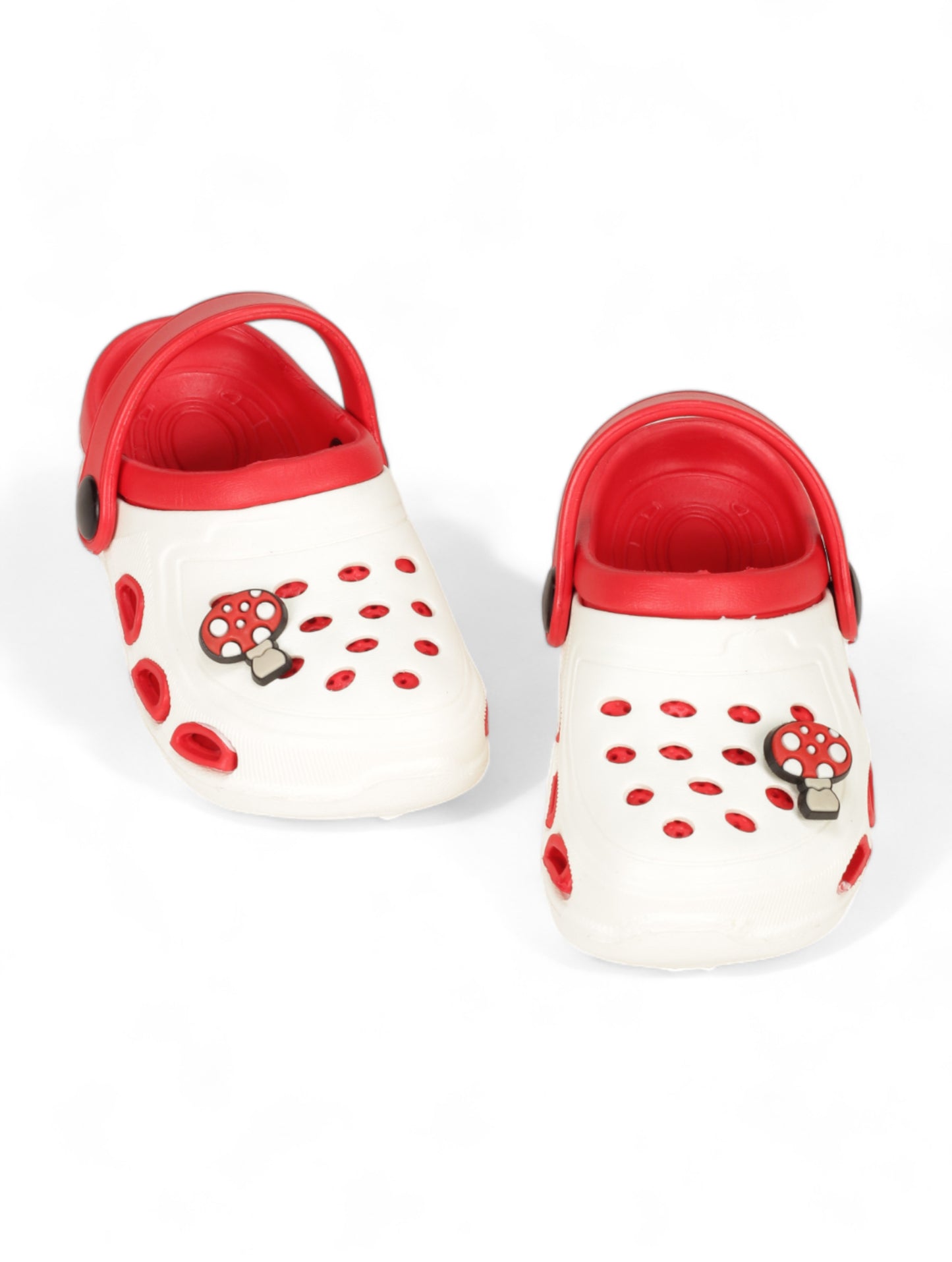 Mushroom Applique Anti-Slip Clogs - Cream