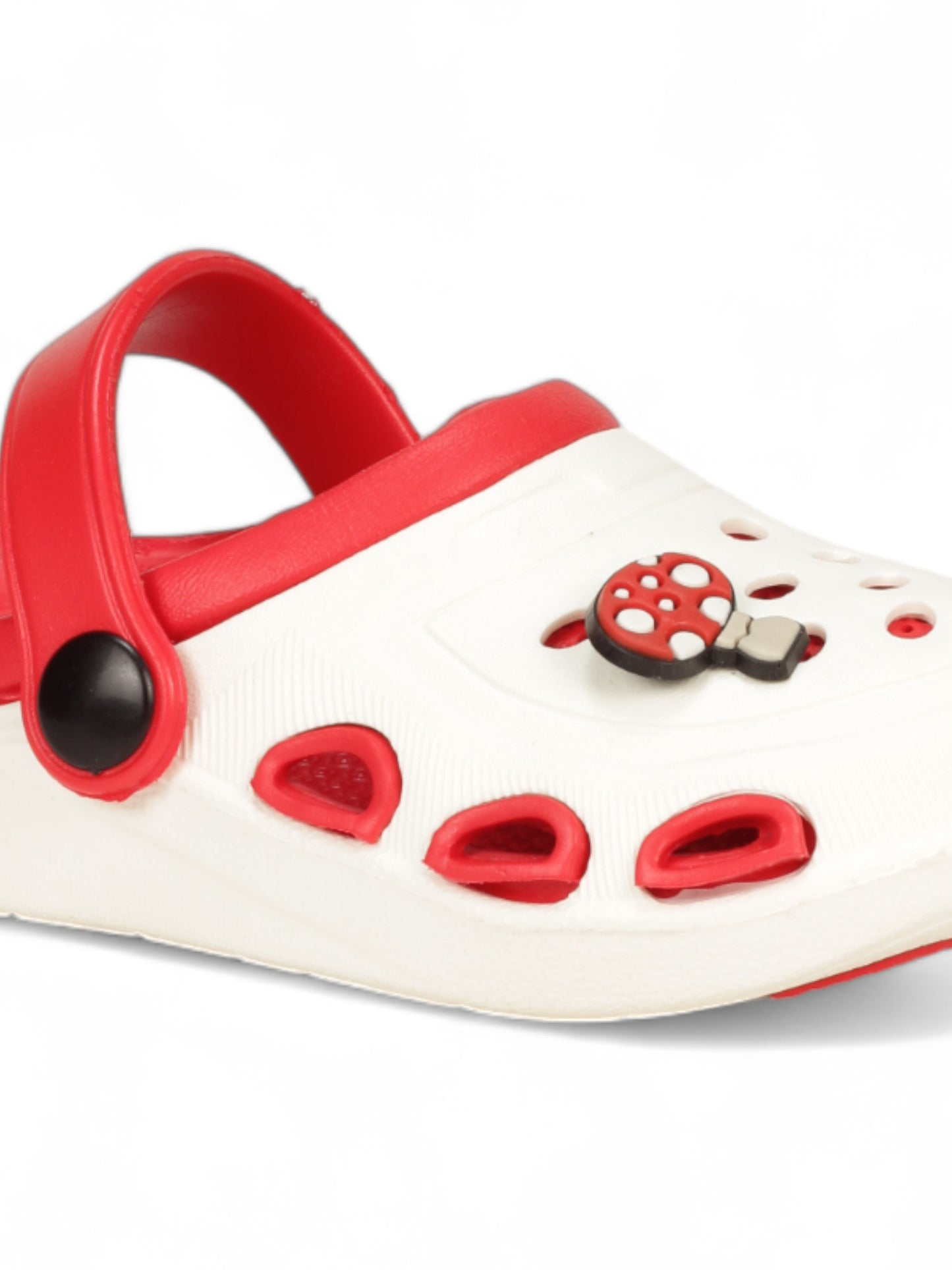 Mushroom Applique Anti-Slip Clogs - Cream