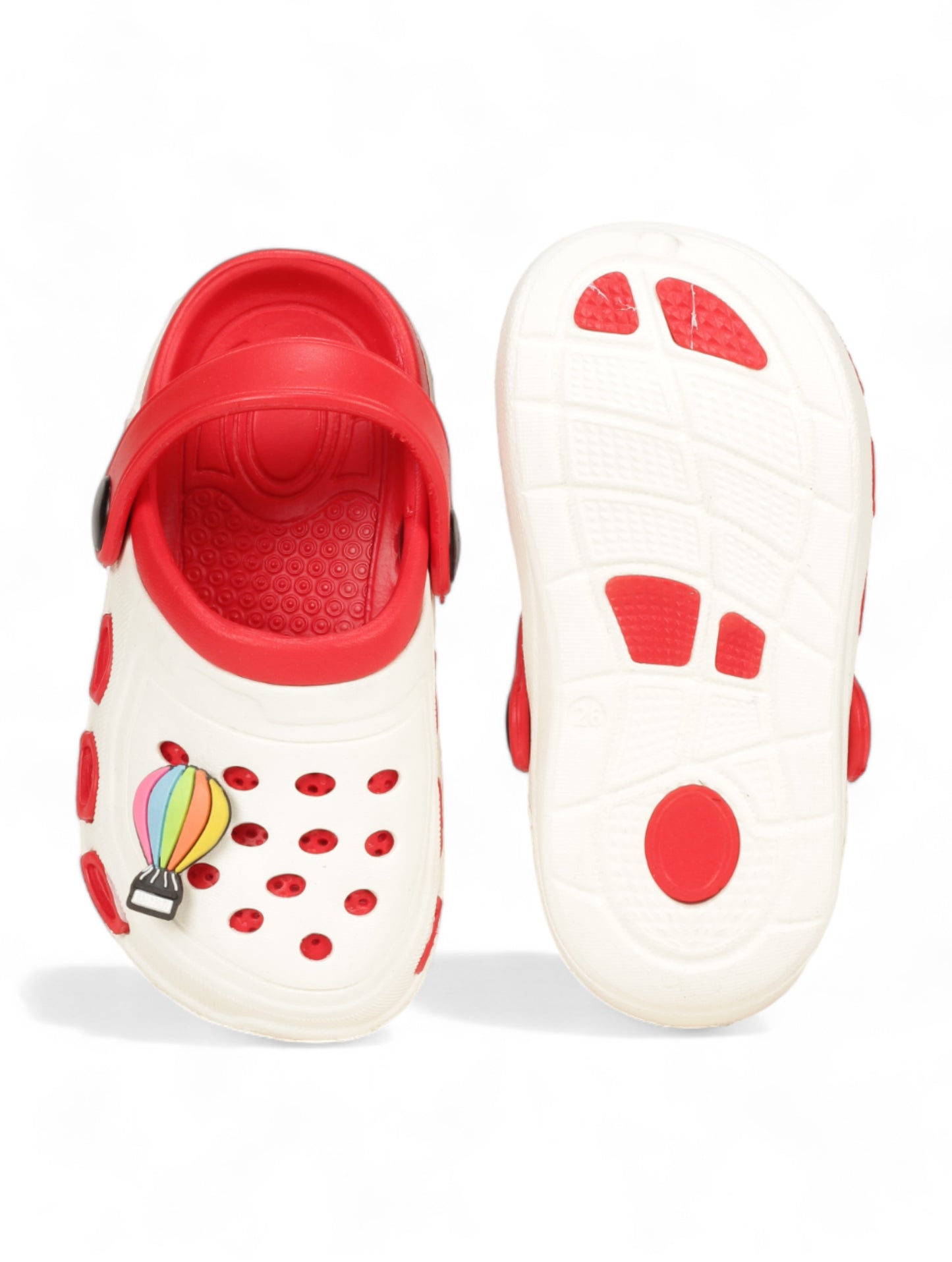 Hot Air Balloon Applique Anti-Slip Clogs - Cream