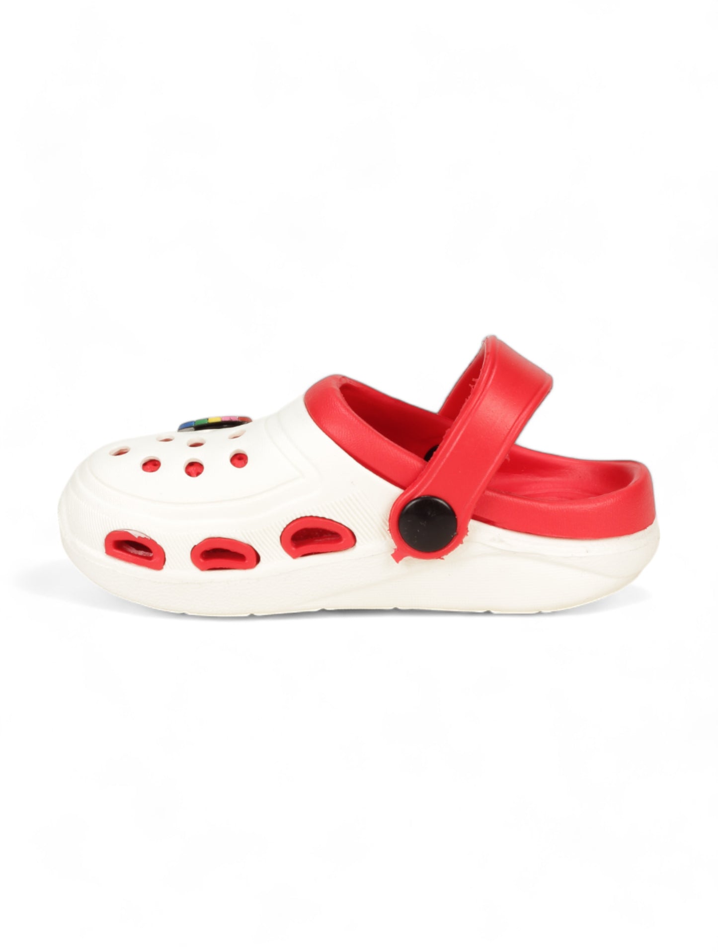 Smily Applique Anti-Slip Clogs - Cream