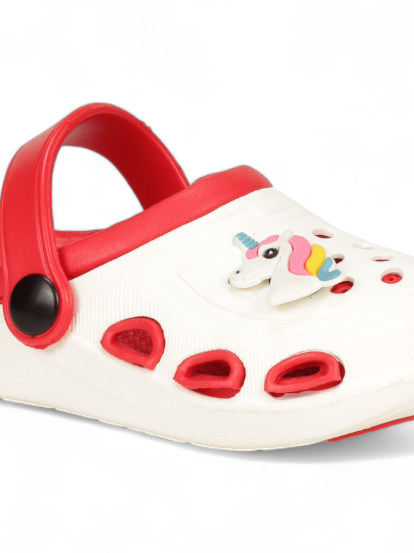 Unicorn Applique Anti-Slip Clogs - Cream