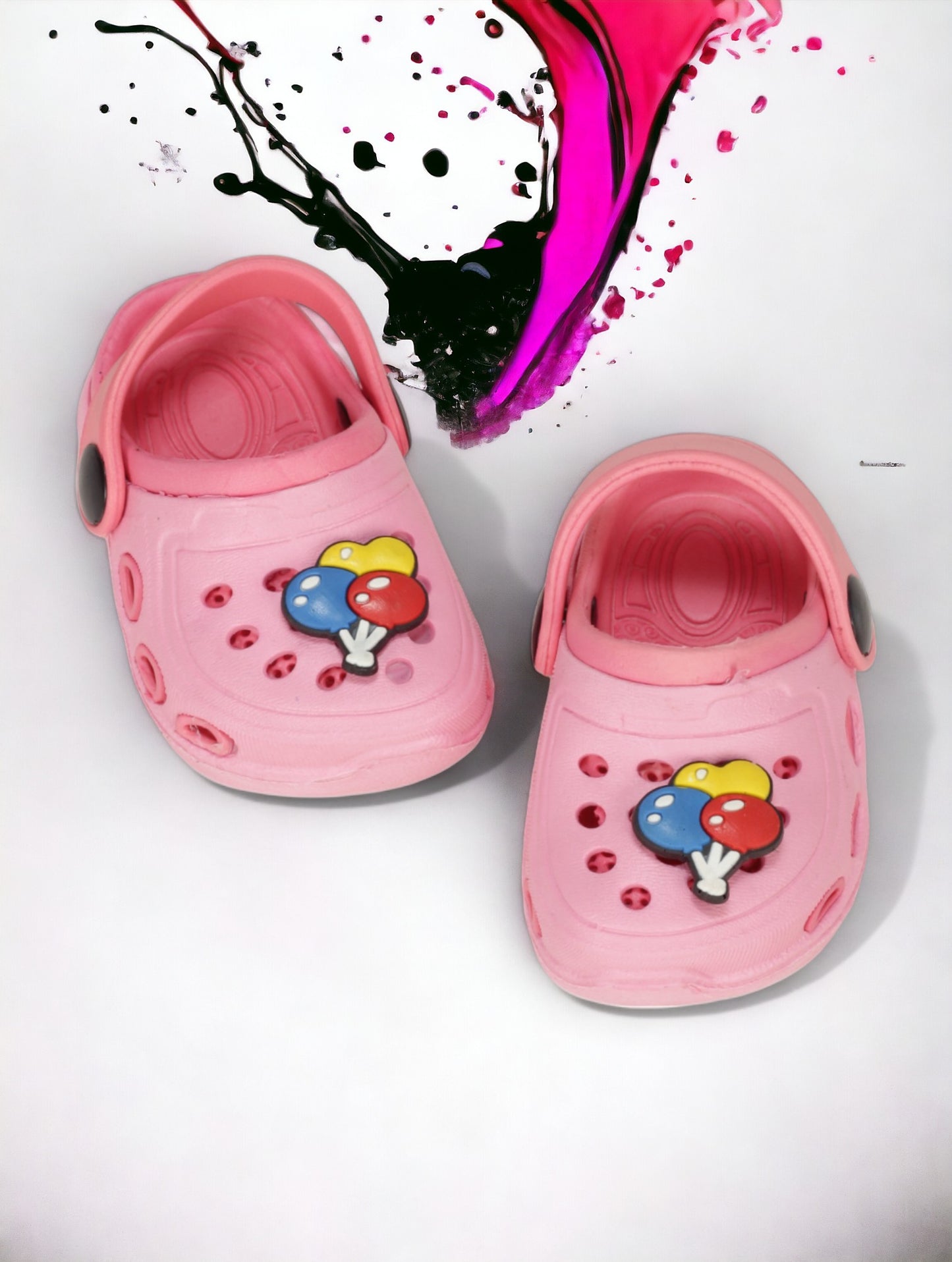 Balloon Applique Anti-Slip Clogs - Pink